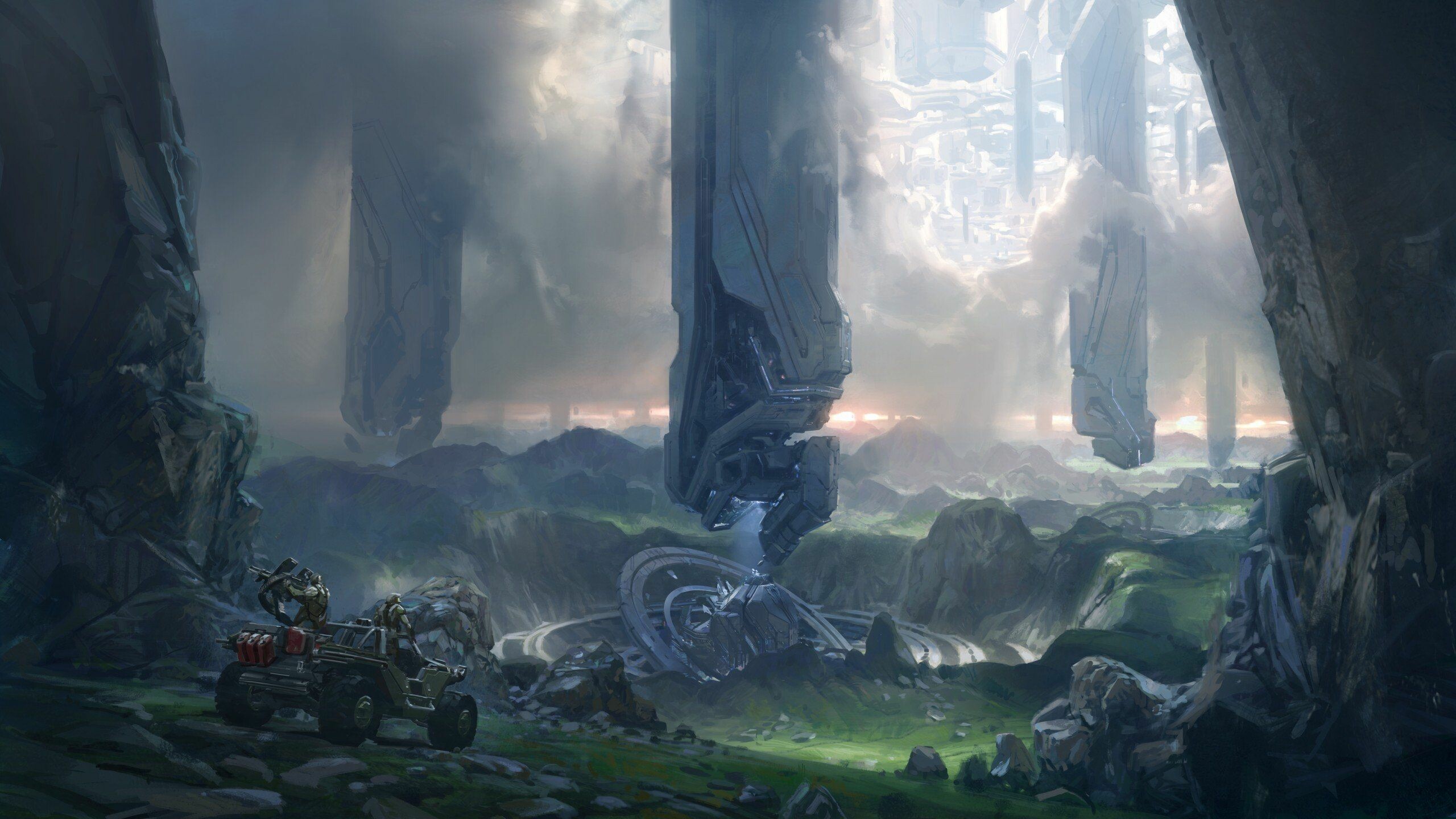 Halo, Forerunner-themed wallpapers, Epic battles, Gaming wonder, 2560x1440 HD Desktop