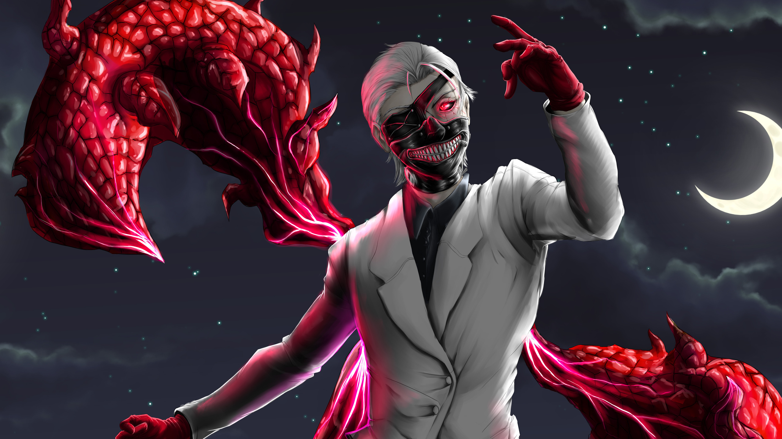 Ken Kaneki, Tokyo Ghoul, 5k Artwork, 1440p, 2560x1440 HD Desktop