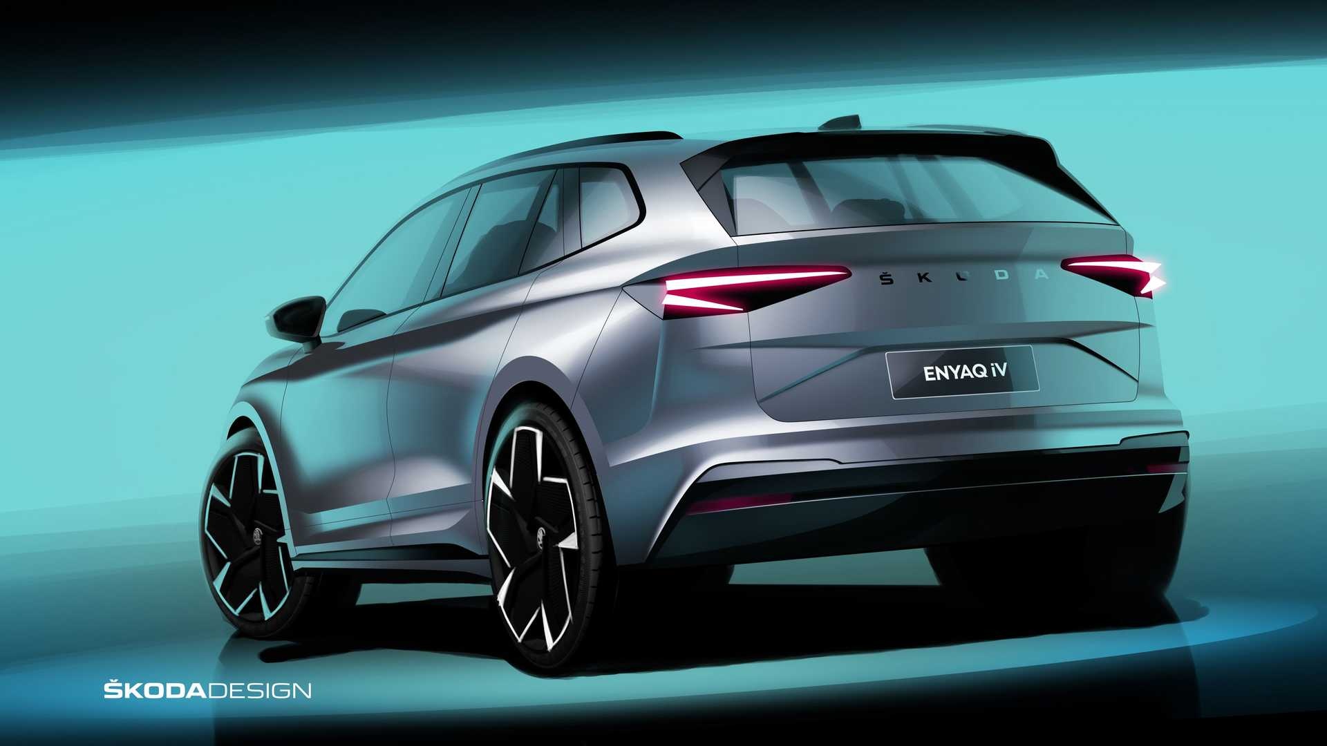 Skoda Enyaq, 2021 model, Official teaser, Exterior preview, 1920x1080 Full HD Desktop