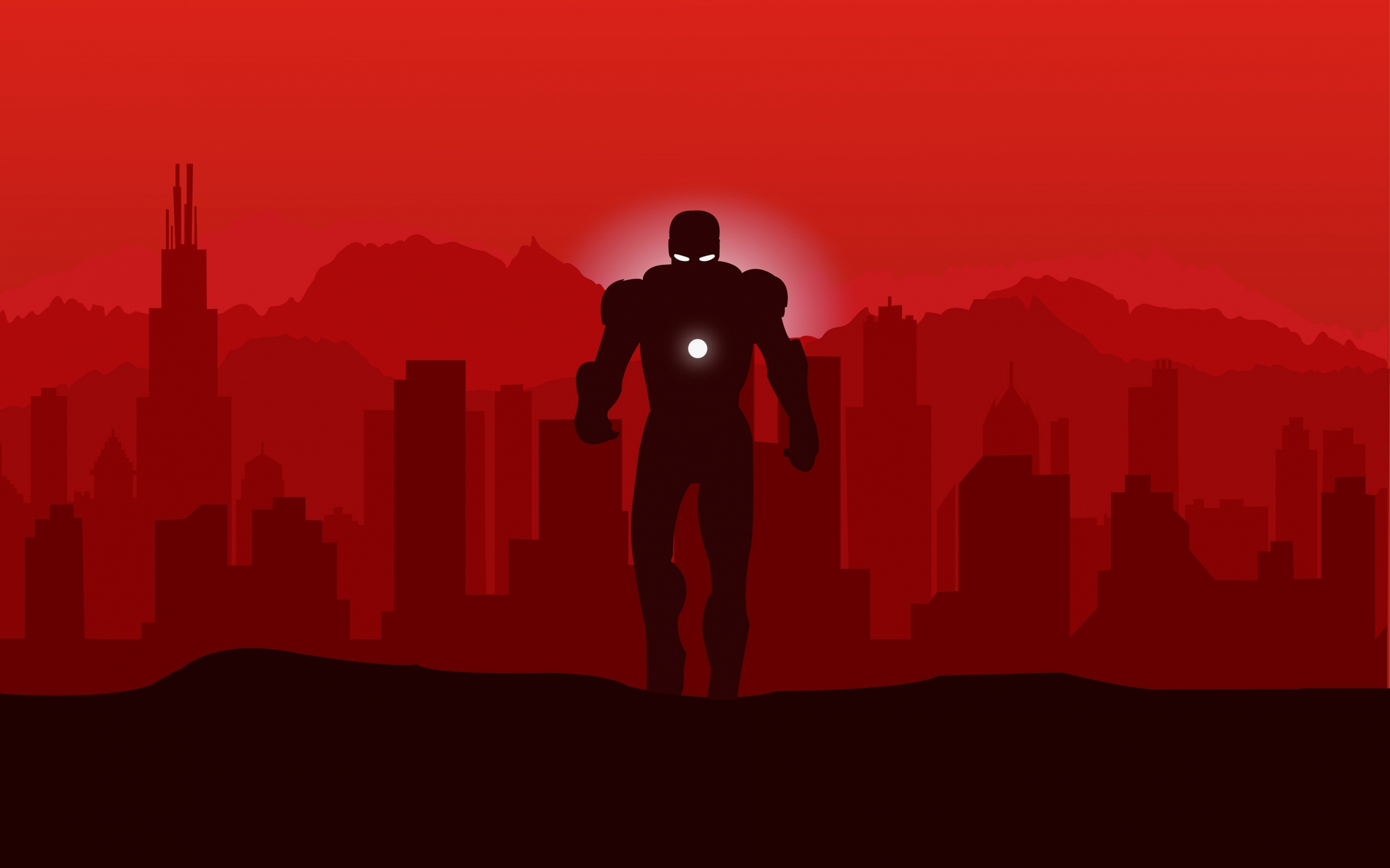 Marvel Minimalist, Marvel Iron Man Minimalist, Dual Wide, 2560x1600 HD Desktop