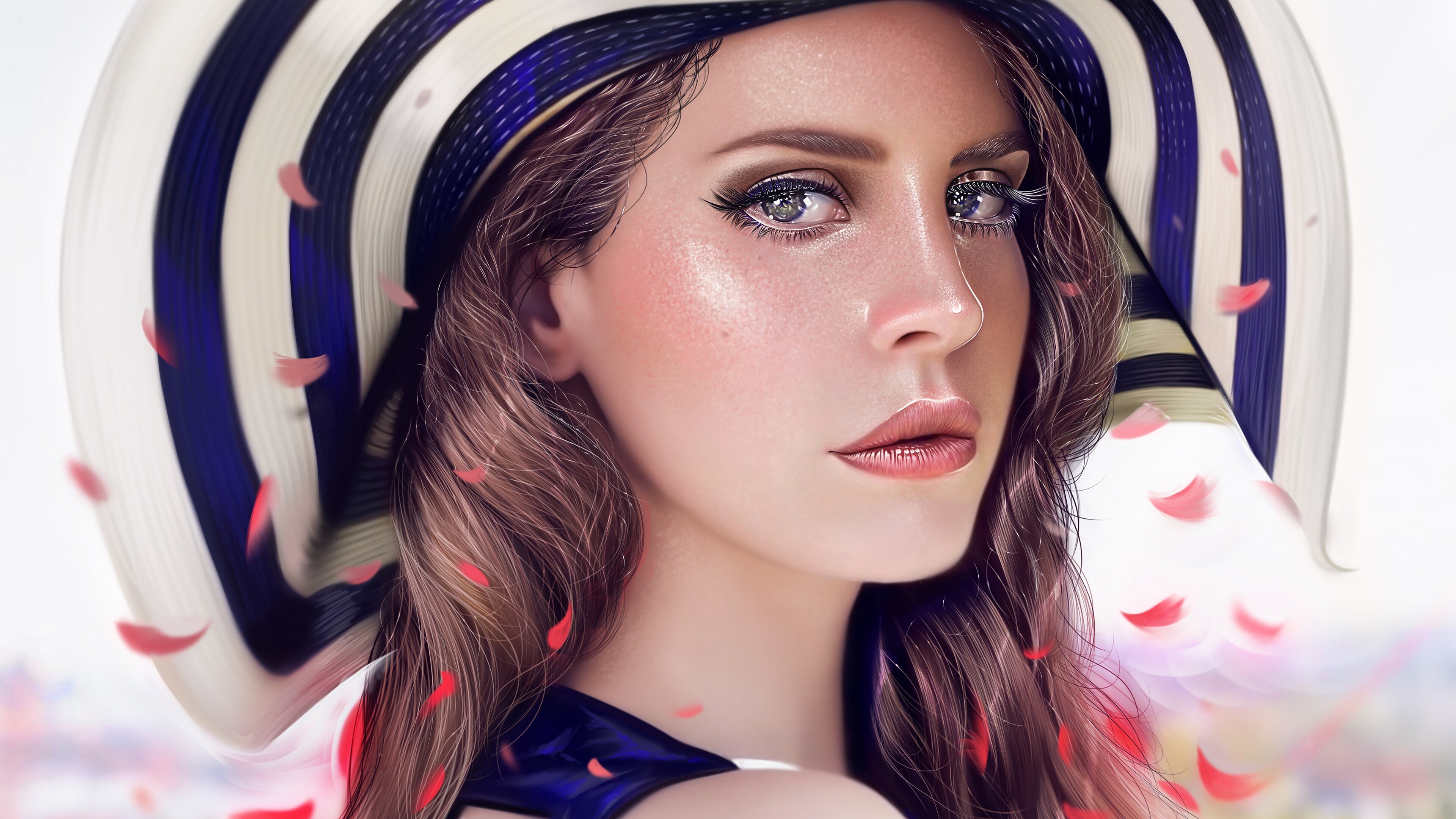 Lana Del Rey, 4k portrait wallpaper, Digital composition, American singer, 3840x2160 4K Desktop