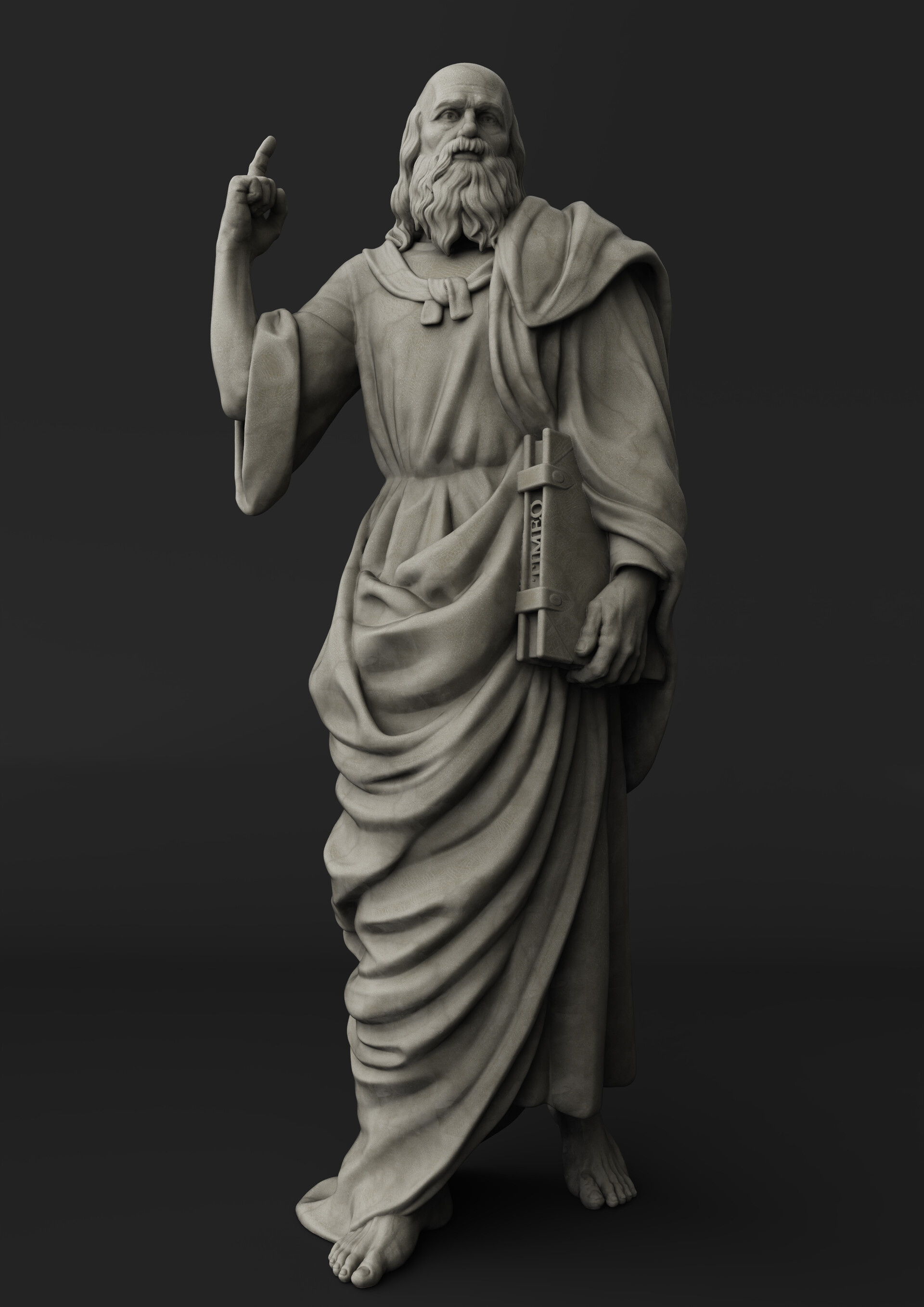 Plato, Classical sculpture, ArtStation, 1920x2720 HD Phone