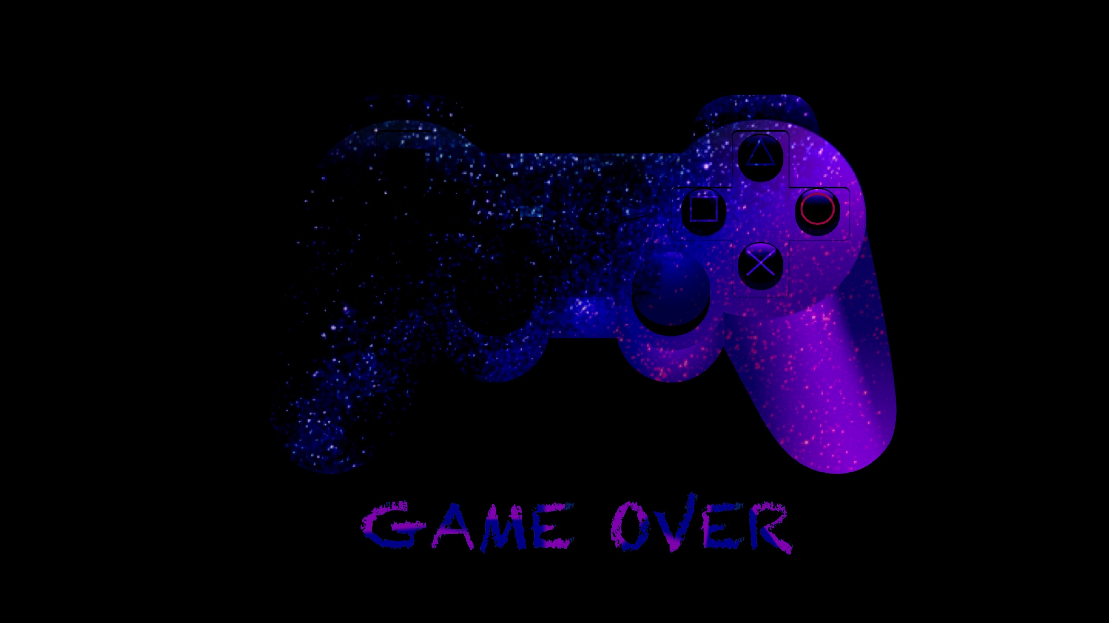 Game Over, Joystick artwork, UHD TV wallpapers, Digital graphics, 3840x2160 4K Desktop