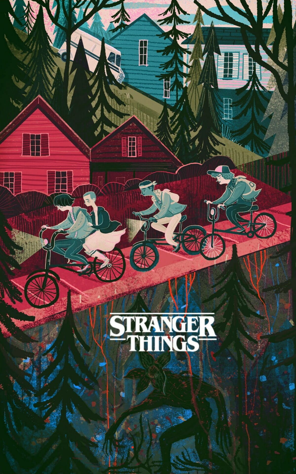 Stranger Things, Aesthetic wallpapers, Abstract art, Mysterious vibes, 1200x1920 HD Phone