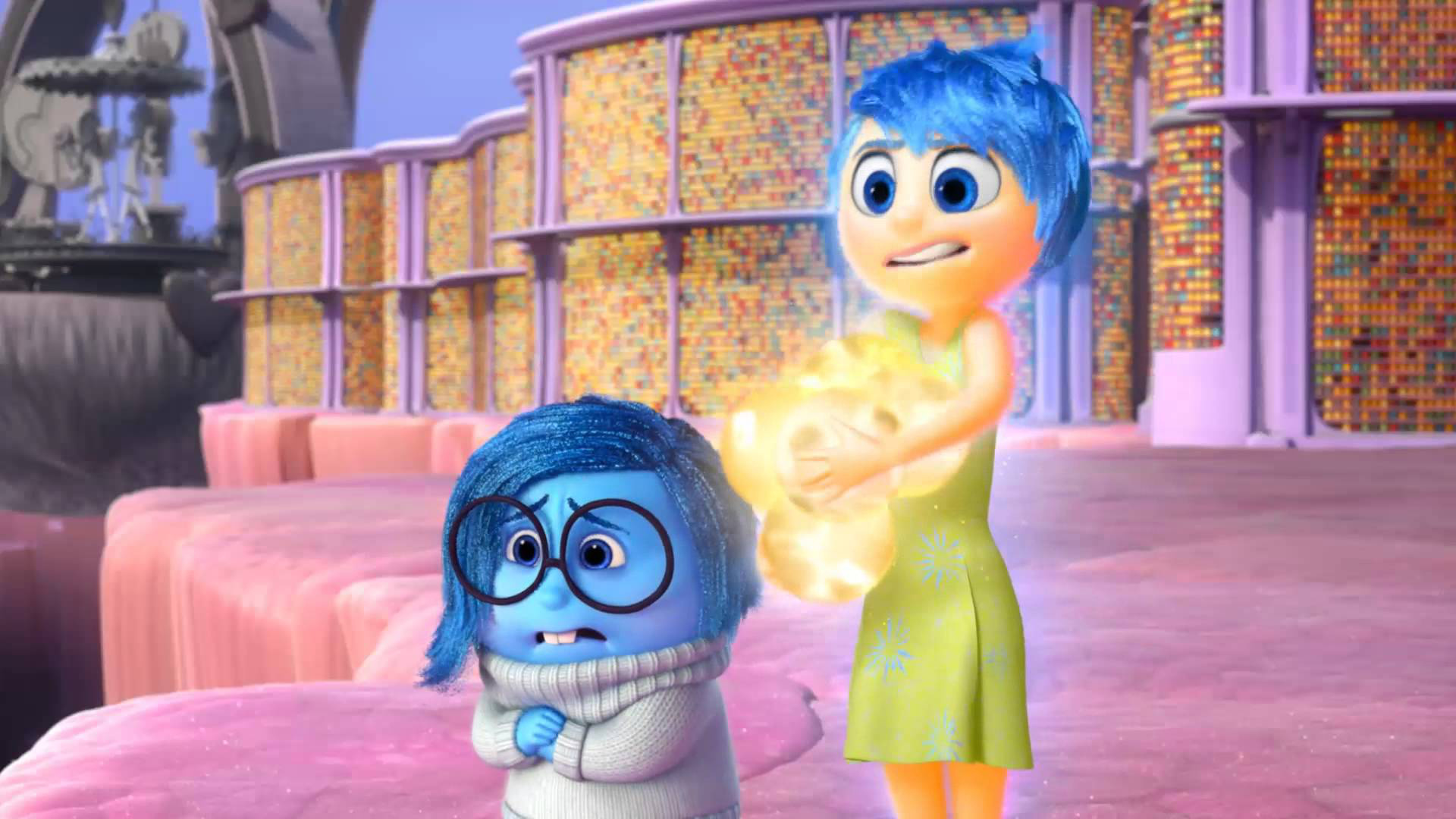 Joy, Sadness, Inside Out wallpaper, Pixar animation, 1920x1080 Full HD Desktop