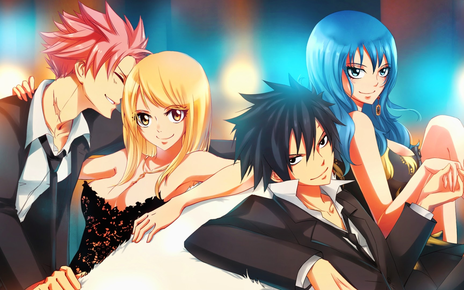 Dragneel, Lucy Heartfilia, Gray Fullbuster, Fairy Tail, 1920x1200 HD Desktop