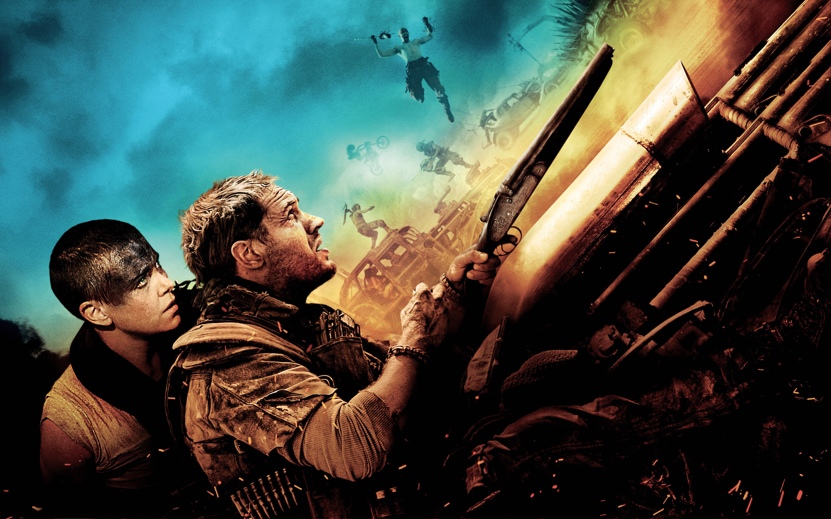 Mad Max: Fury Road, Explosive cinematography, Apocalyptic landscapes, George Miller, 2880x1800 HD Desktop