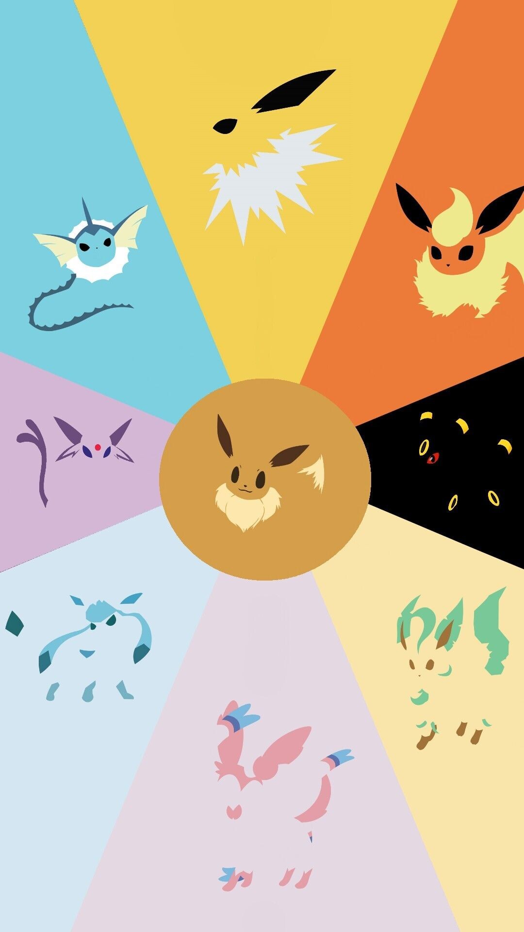 Cute Eevee evolutions wallpapers, Adorable visuals, Whimsical backgrounds, Fan-favorite art, 1080x1920 Full HD Phone