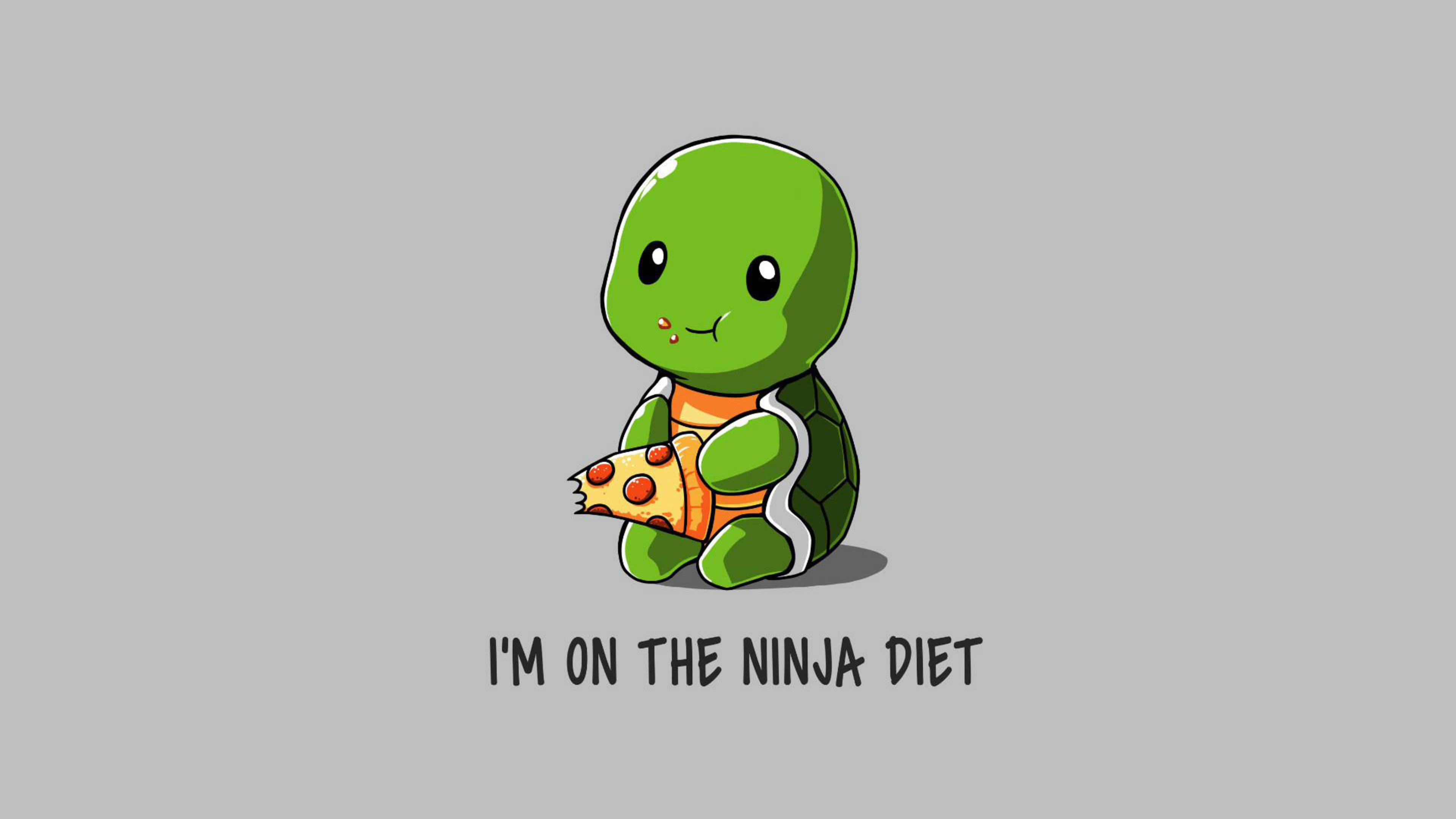 Ninja, Diet, Funny, 4K, Humor, 3840x2160 4K Desktop