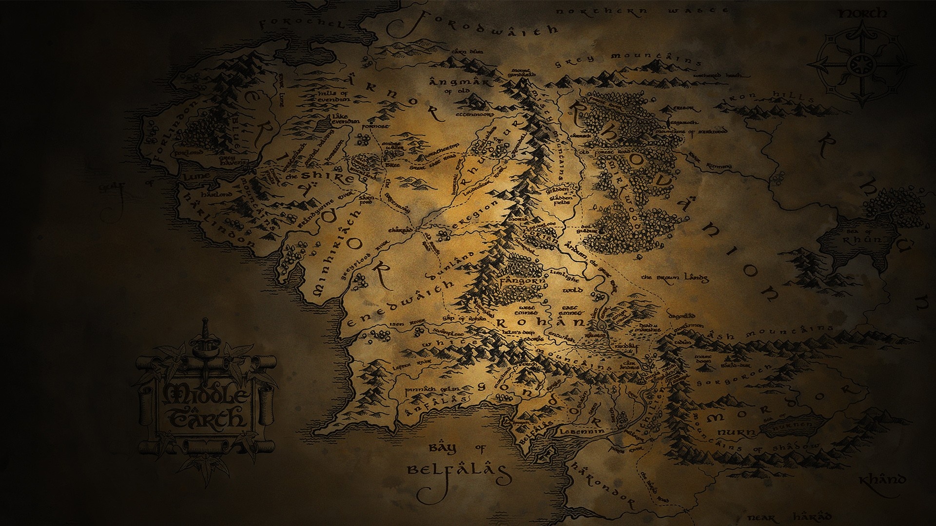 Map, Fangorn Wallpaper, 1920x1080 Full HD Desktop