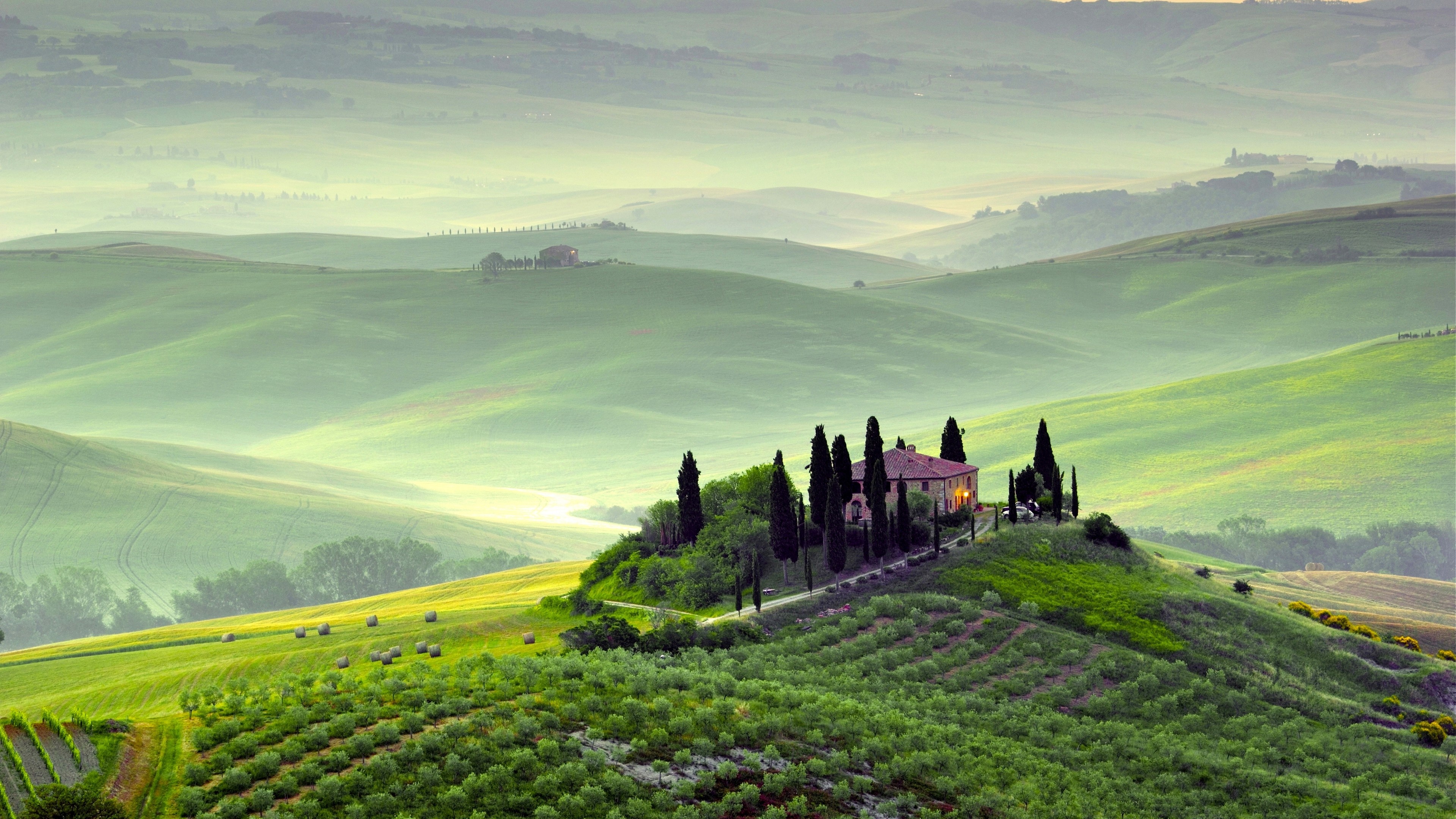 Tuscany, Green Hills Wallpaper, 3840x2160 4K Desktop