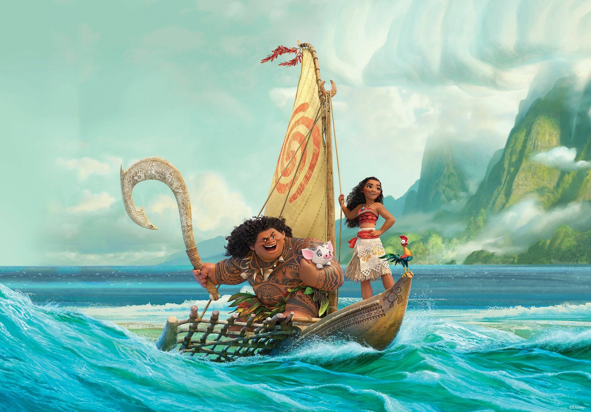 Moana Disney wallpapers, Fan-created artwork, Zoey Thompson's gallery, Magical journey, 2000x1400 HD Desktop