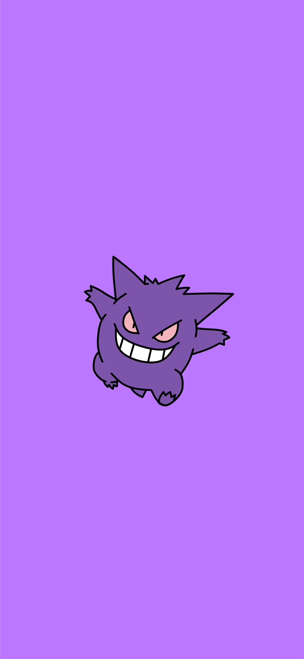 Gengar HD iPhone wallpapers, High-quality background, Ghost-type Pokmon, Eerie design, 1170x2540 HD Phone