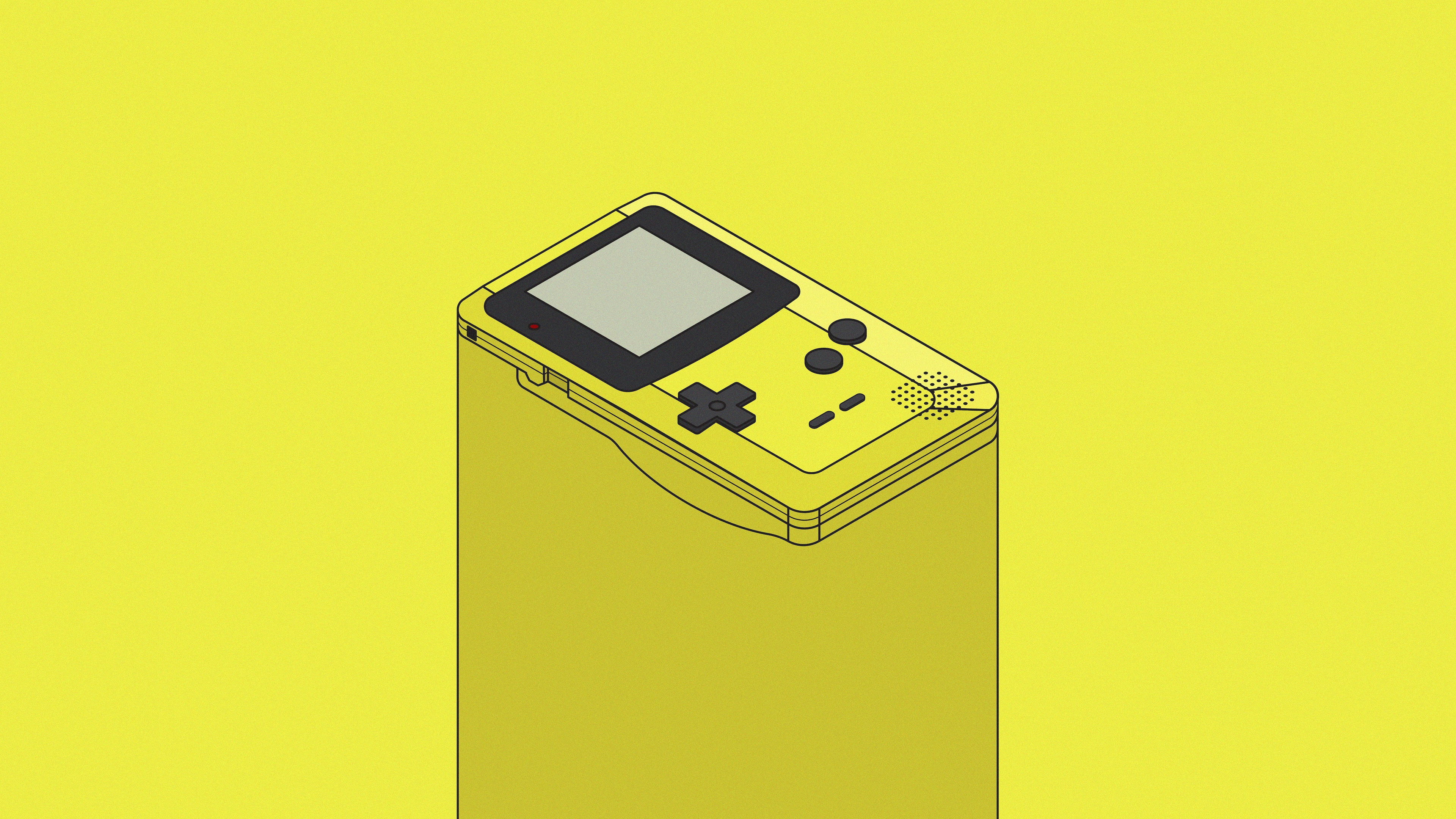 Game Boy Color, Simple Wallpaper, 3840x2160 4K Desktop