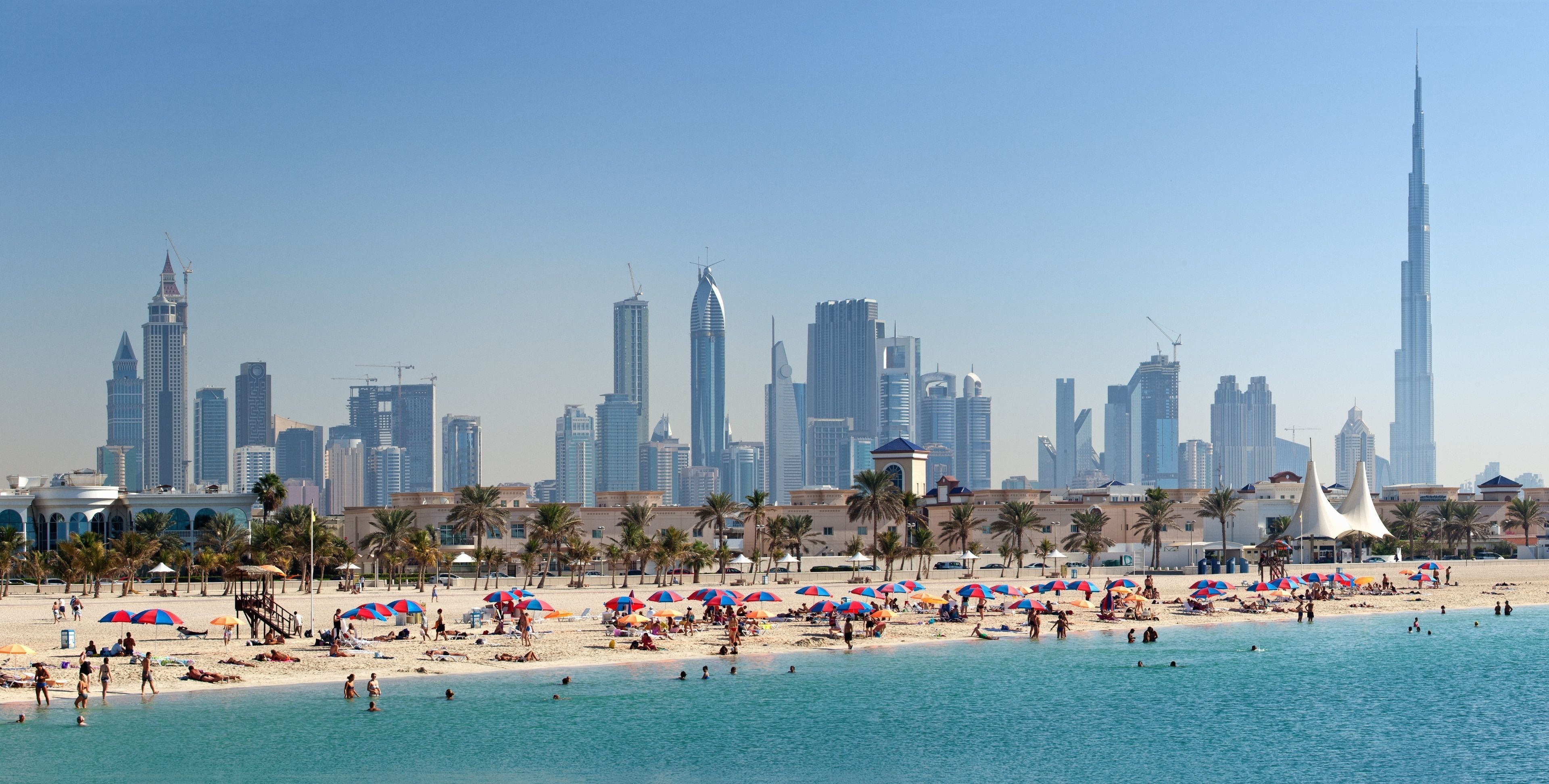 Jumeira Beach, Marina Beach Wallpaper, 3840x1950 HD Desktop