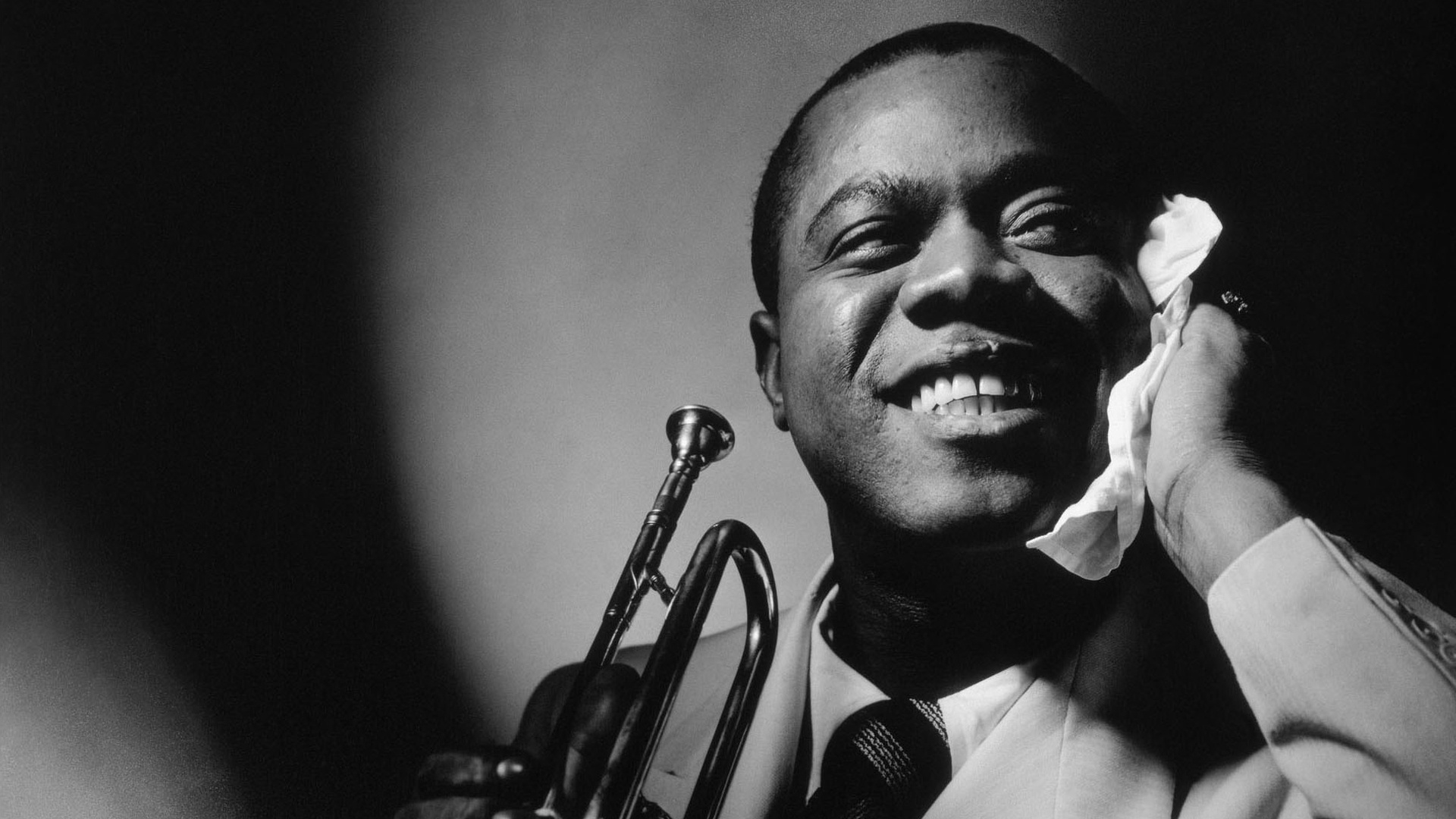 Louis Armstrong, Music fanart, Jazz music icon, Legendary performer, 1920x1080 Full HD Desktop