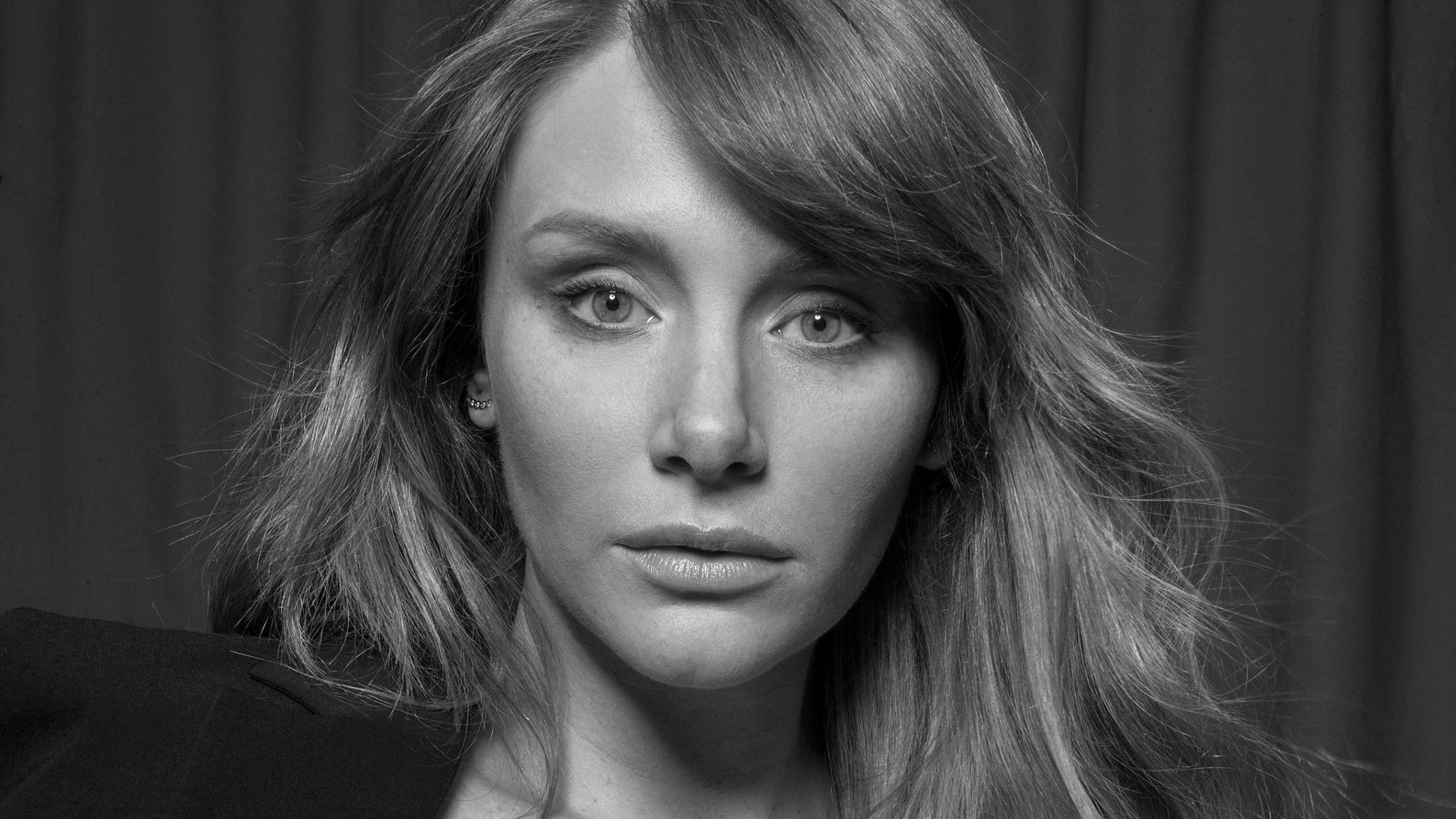 Bryce Dallas Howard, Monochrome, 4K, Wallpapers, 3840x2160 4K Desktop