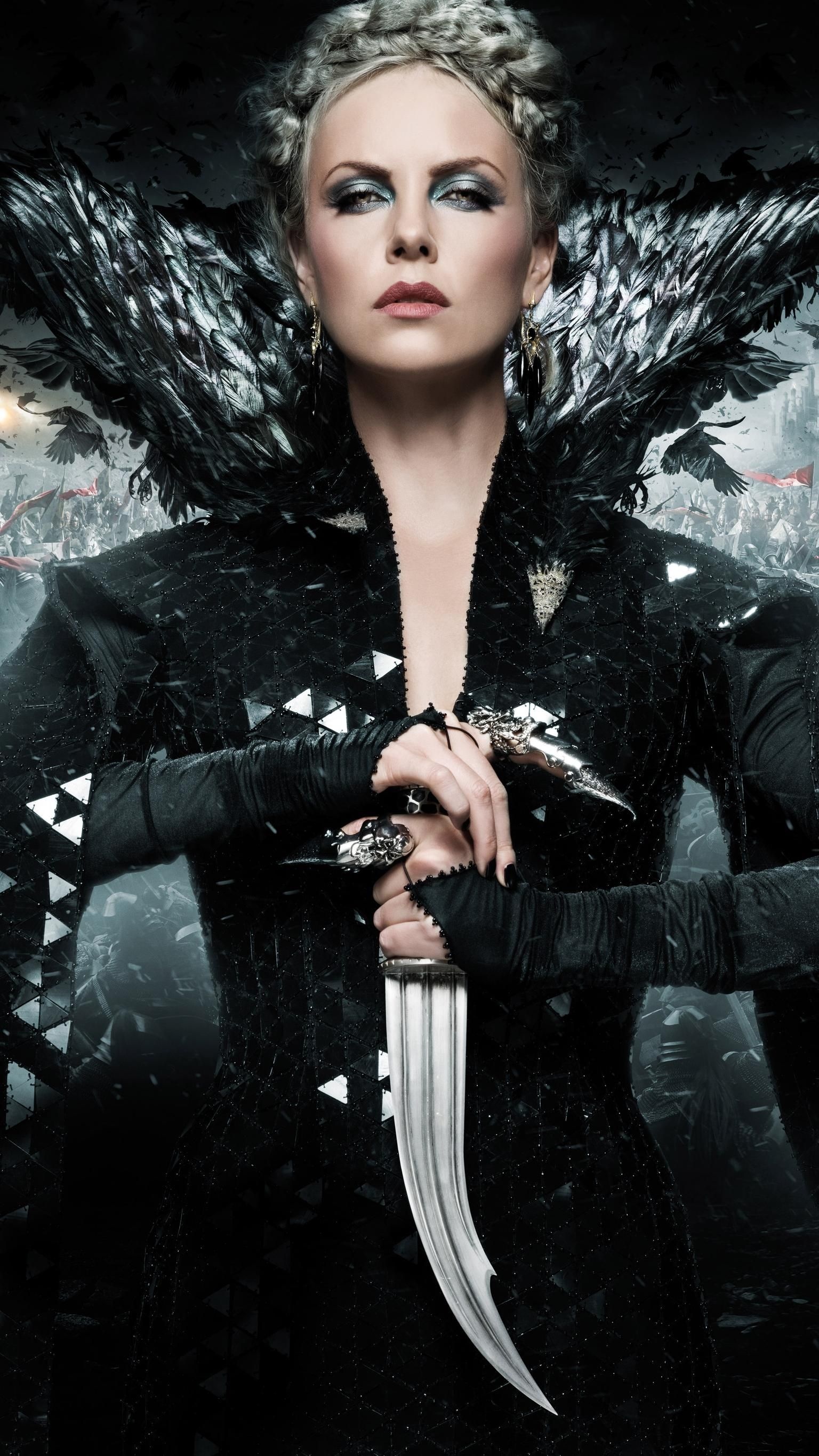 Snow White evil queen, Black gown dress, Huntsman movie, Black gown, 1540x2740 HD Phone