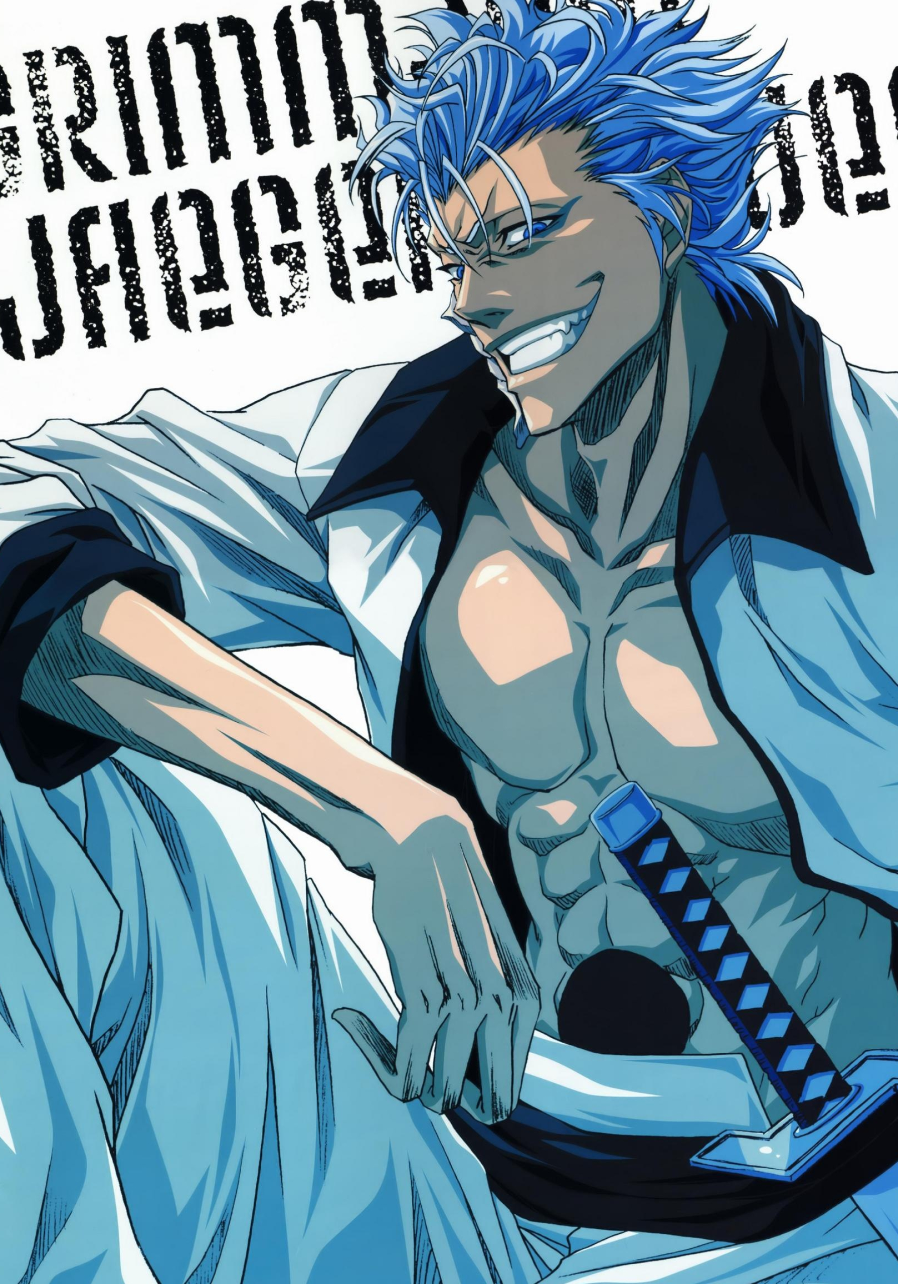 Grimmjow Jaggerjack, Manga series, Character portrayal, Anime art, 1800x2560 HD Phone