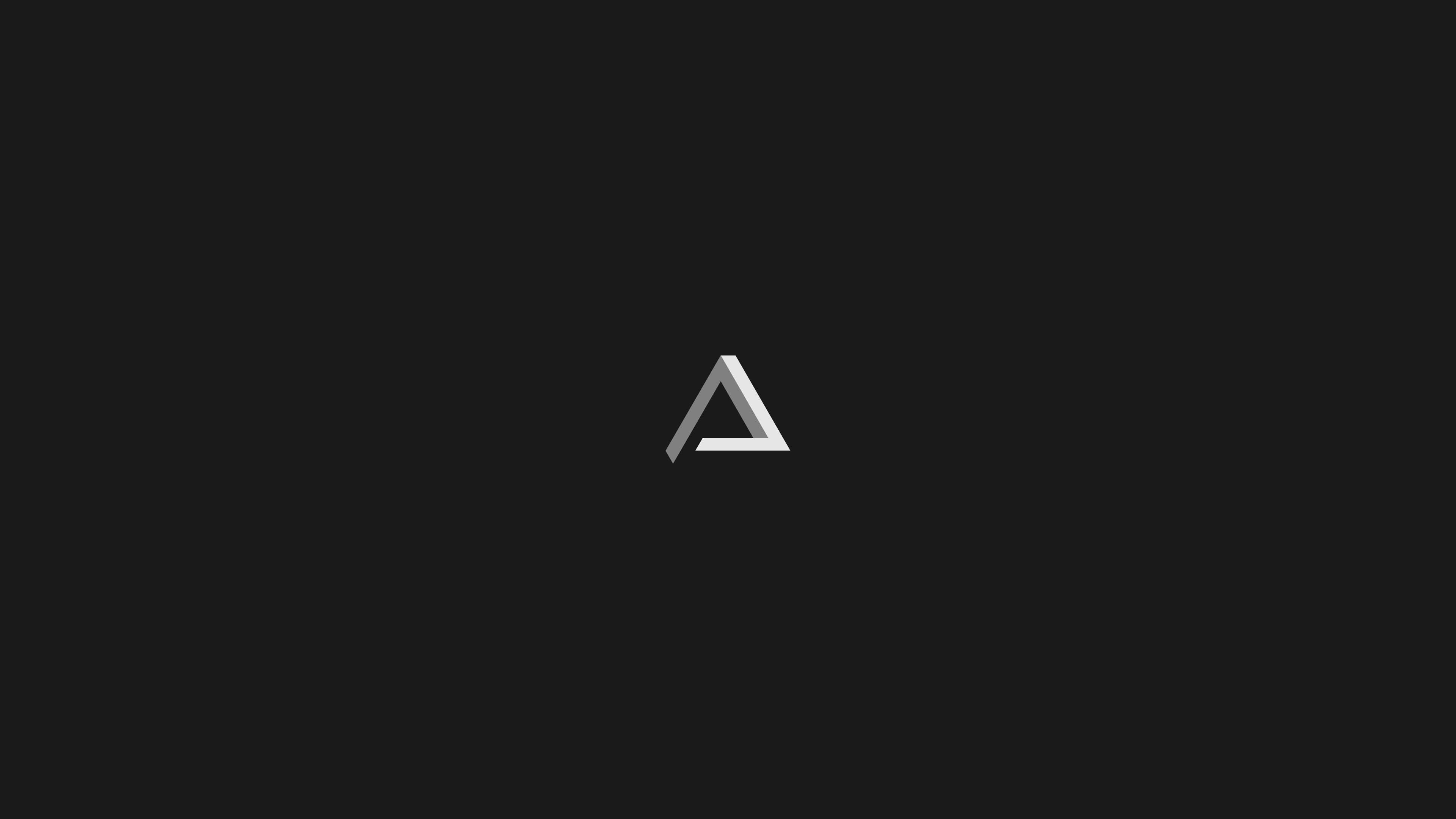 Minimalistic triangles, Penrose triangle, Digital artwork, Abstract minimalism, 3840x2160 4K Desktop