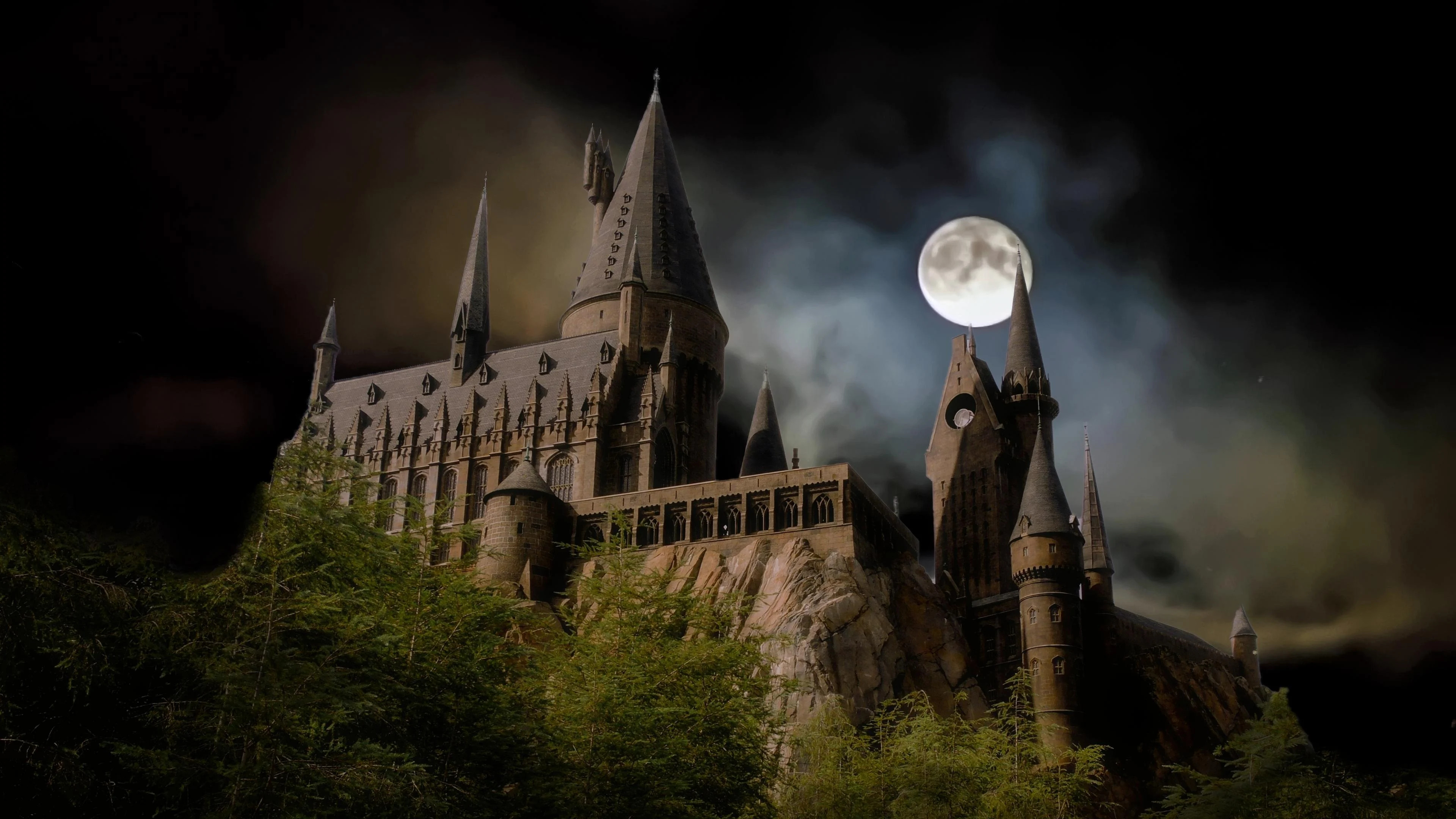 Castle, Hogwarts Wallpaper, 3840x2160 4K Desktop