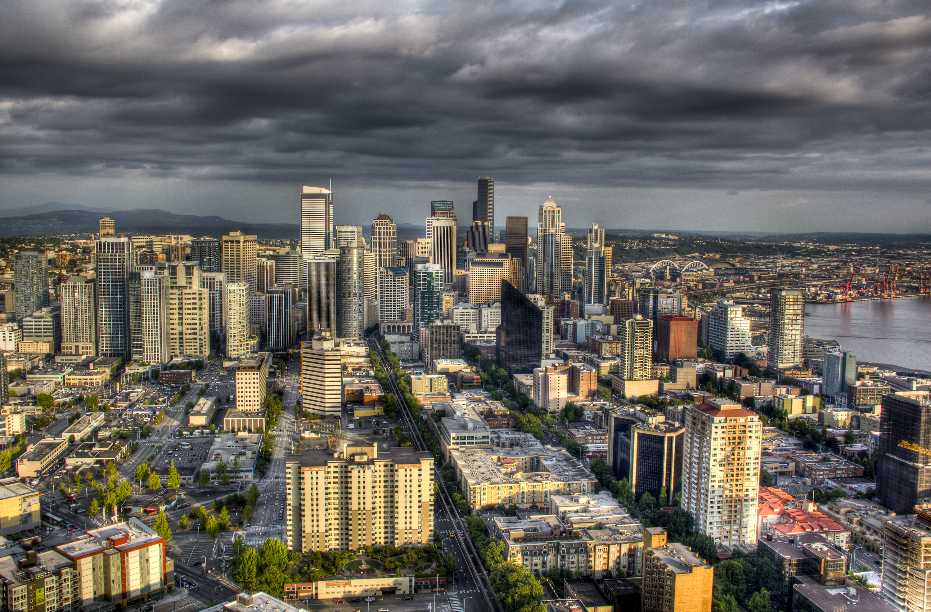 Seattle travels, Megapolis view, Washington, USA, 3000x1980 HD Desktop