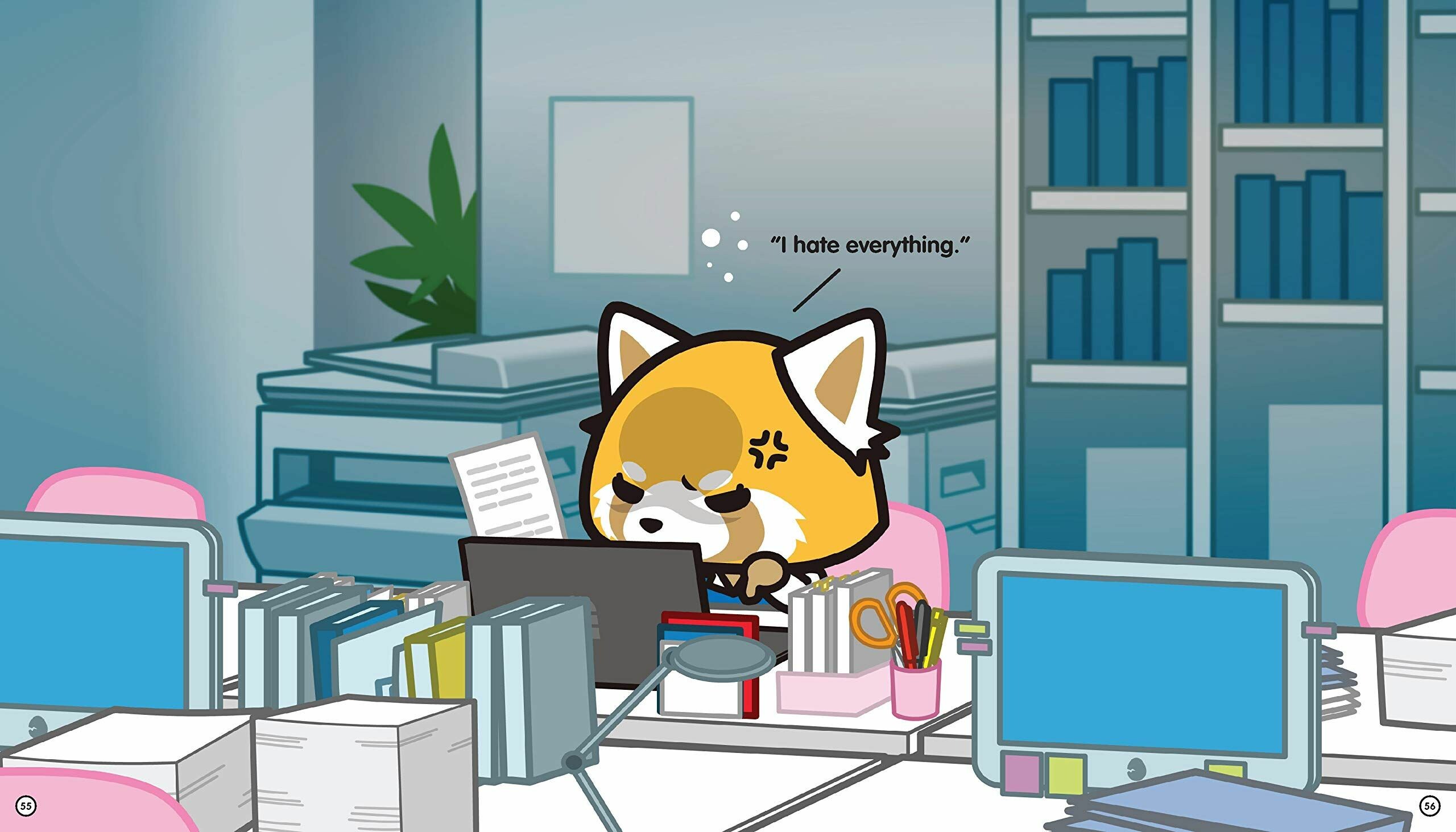 Aggretsuko, Computer wallpapers, High-resolution visuals, Captivating art, 2560x1470 HD Desktop