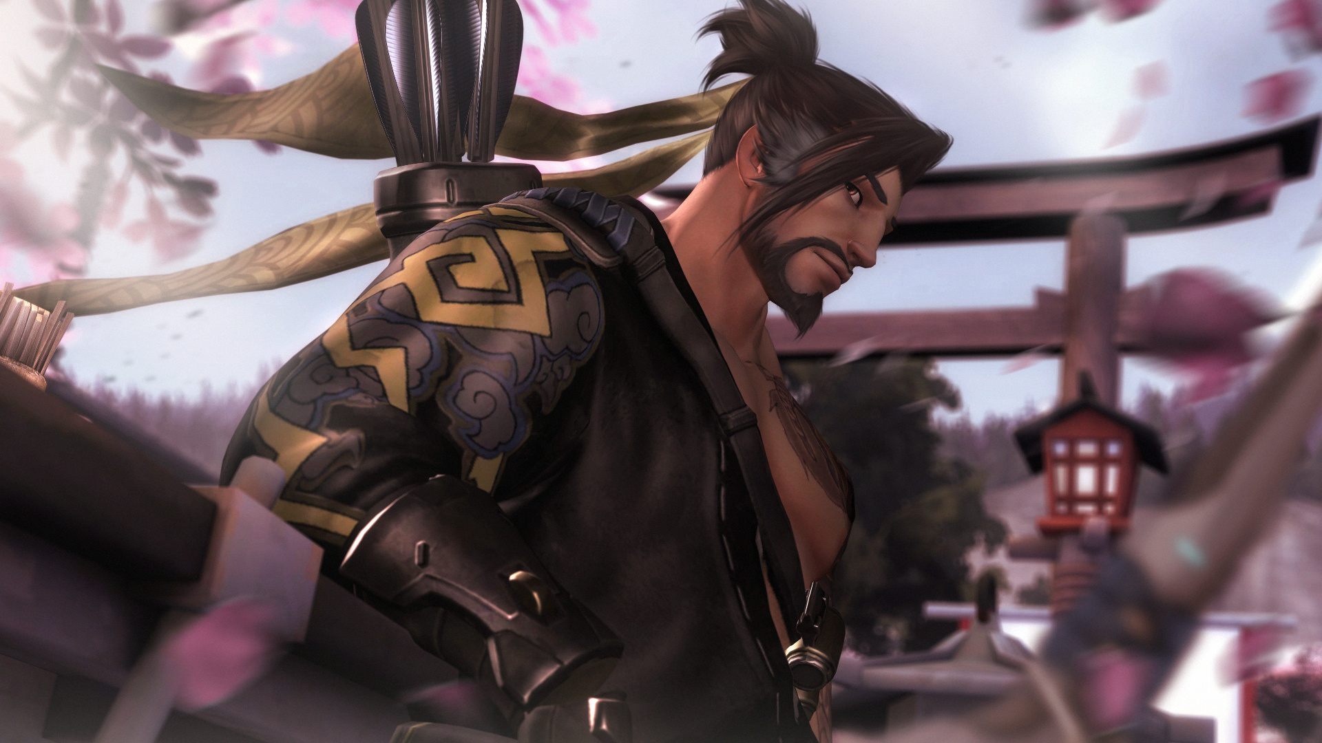 Hanzo Shimada, Blizzard's Overwatch, Fan art, 1920x1080 Full HD Desktop