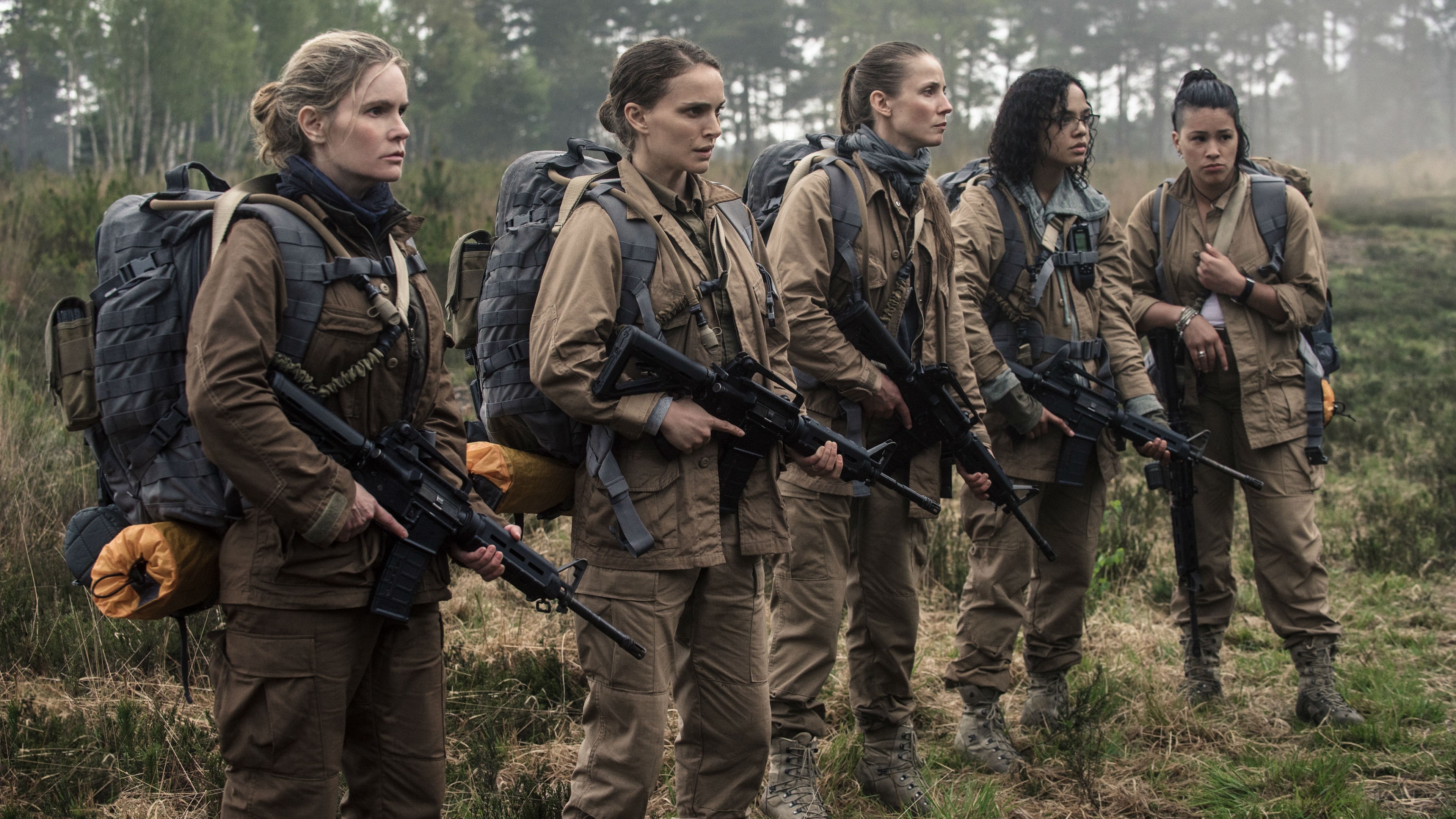 Natalie Portman, Jennifer Jason Leigh, Tessa Thompson, Gina Rodriguez, Annihilation movie, 3840x2160 4K Desktop