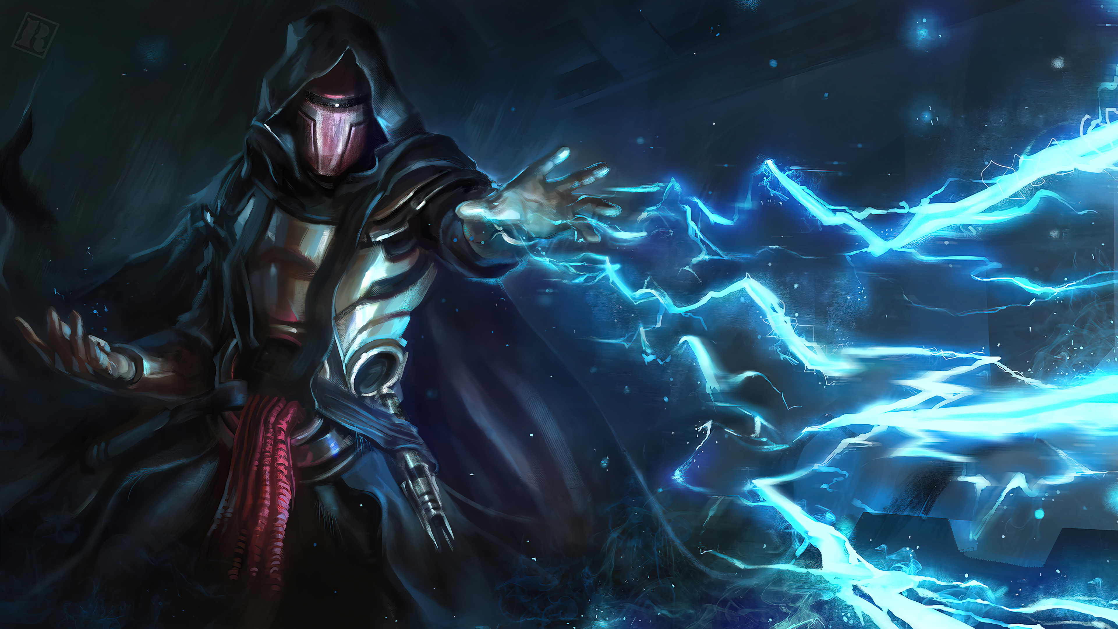 Force lightning, Darth Revan Wallpaper, 3840x2160 4K Desktop