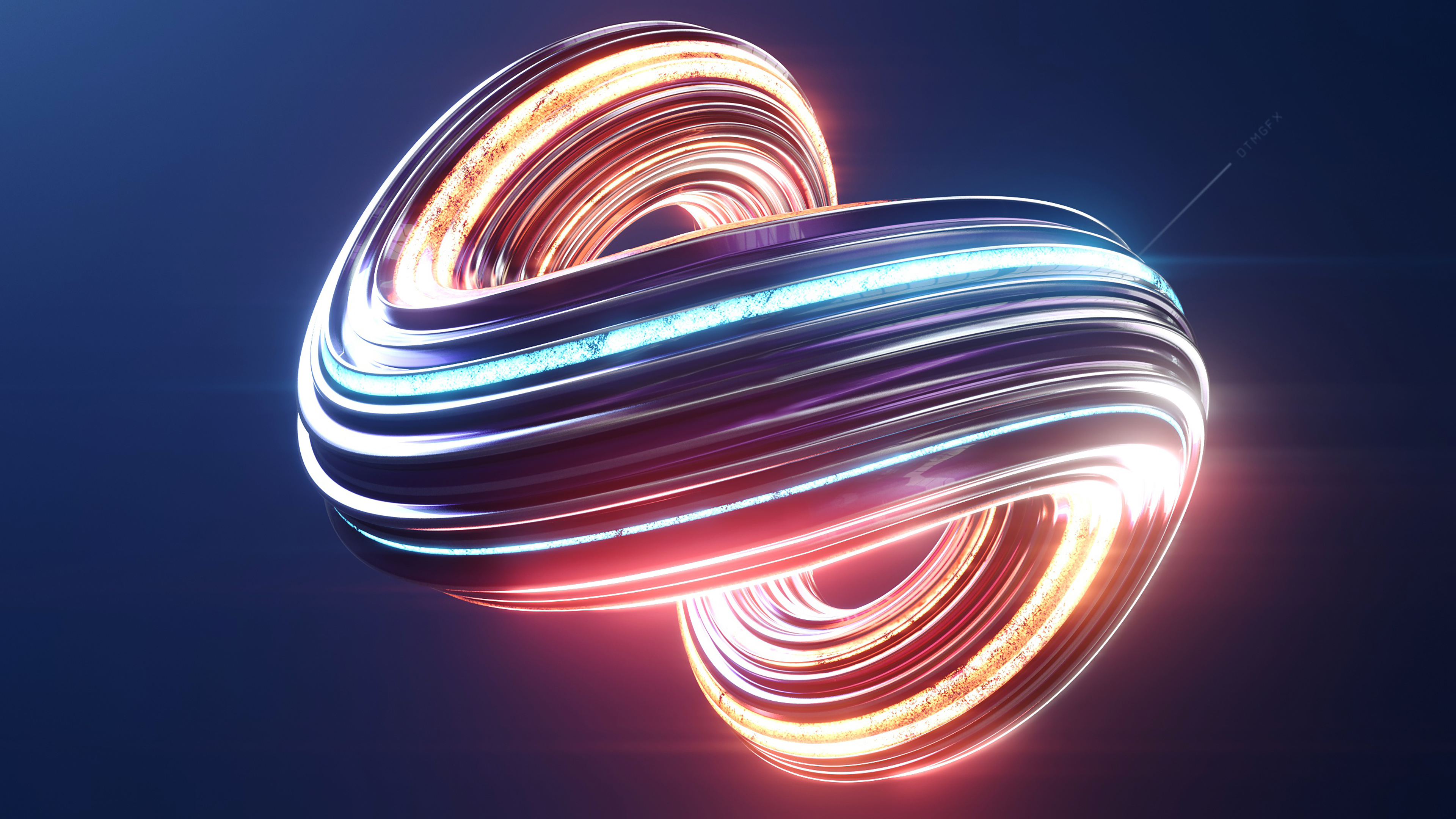 Glowing, Swirls Wallpaper, 3840x2160 4K Desktop