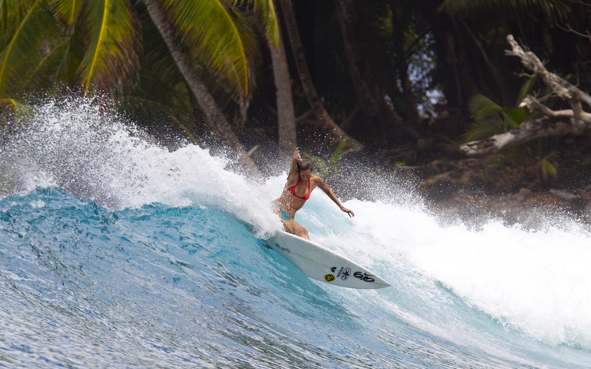 Girl surfing wonder, Ocean adventures, Exhilarating rides, Surfing paradise, 1920x1200 HD Desktop