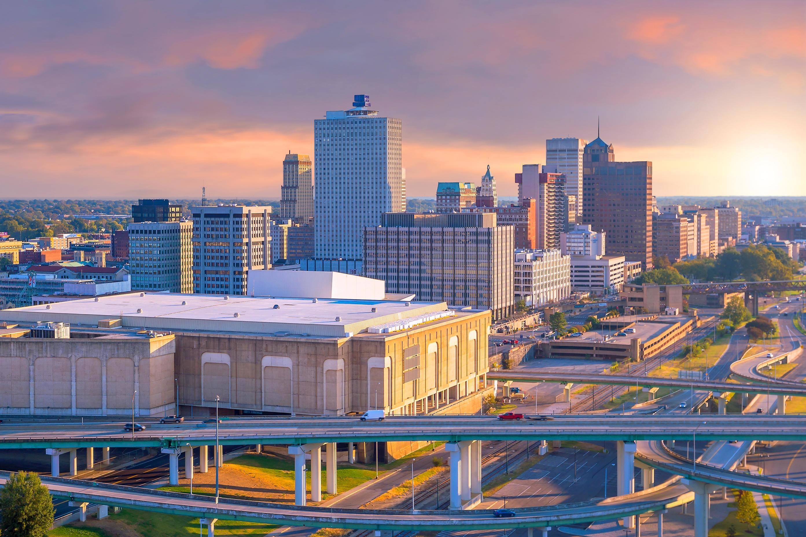 Memphis Skyline, Aerial view, Downtown Memphis, Urban stock photo, 2790x1860 HD Desktop