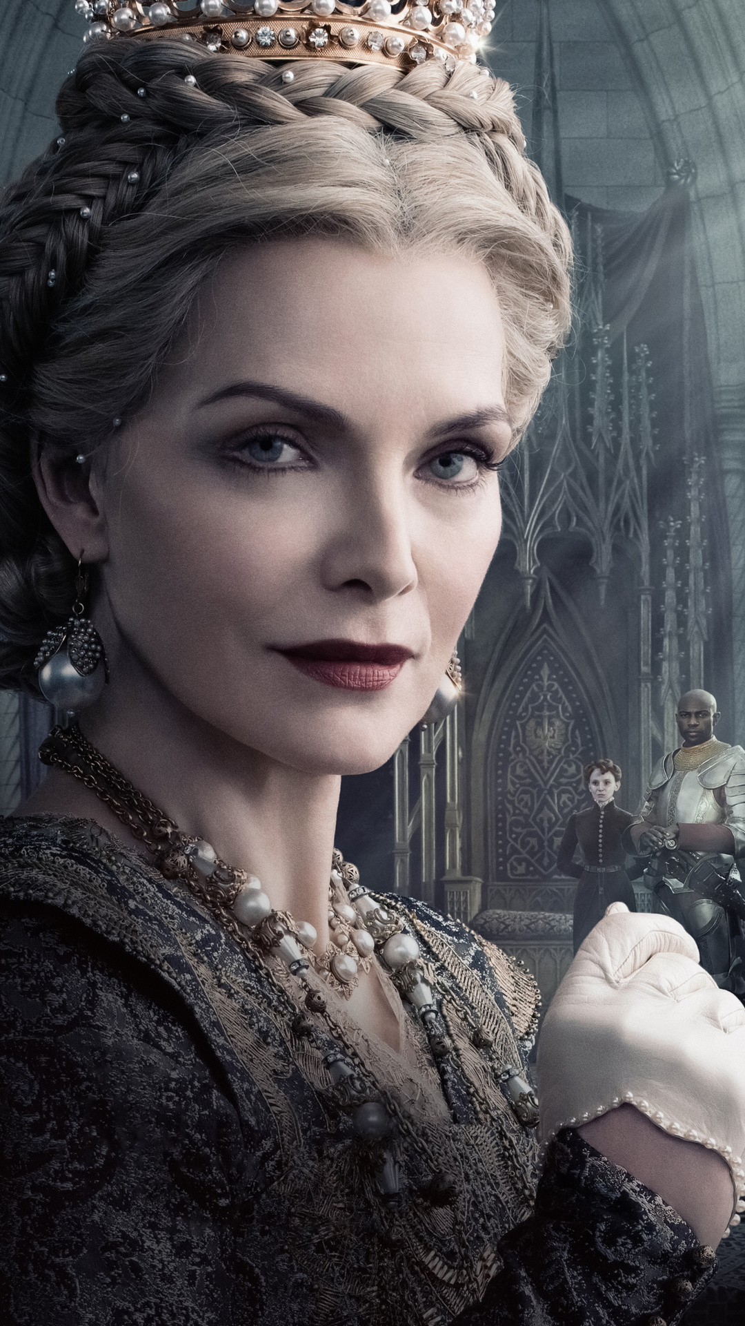 Michelle Pfeiffer, Queen Ingris, Maleficent Mistress of Evil, 4K wallpapers, 1080x1920 Full HD Phone