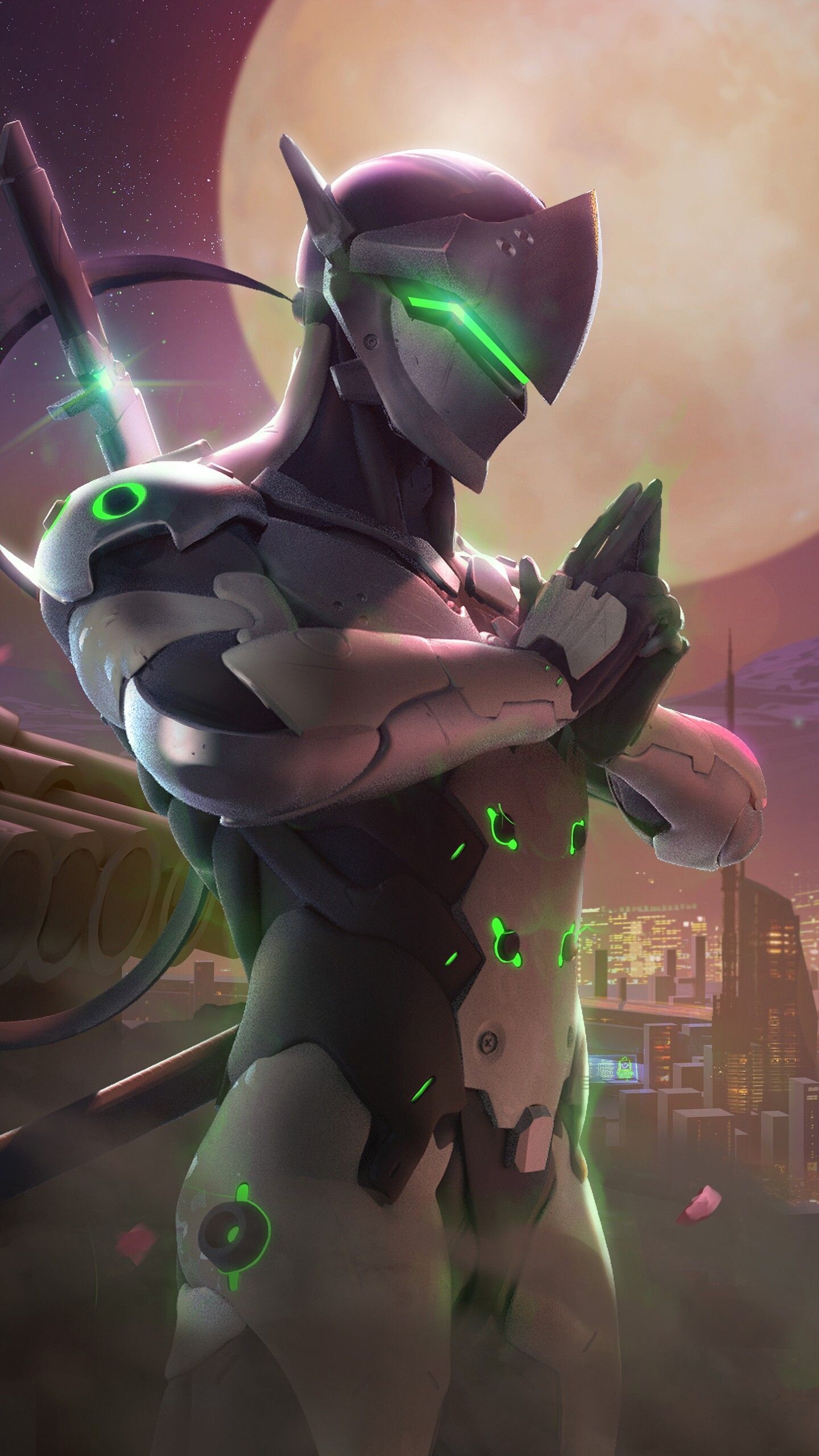 Genji, iPhone wallpapers, Top backgrounds, Digital art, 1440x2560 HD Phone