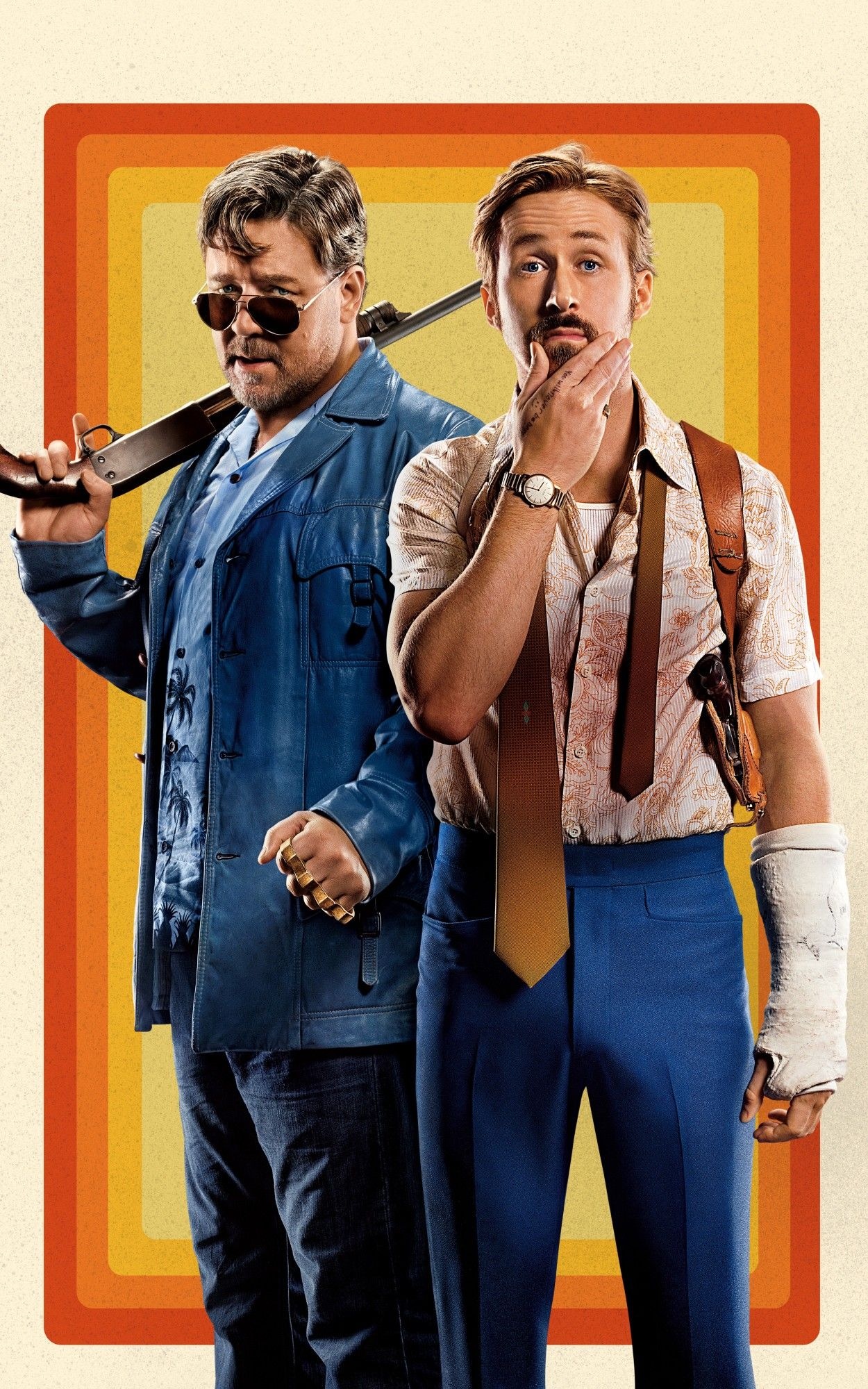 The Nice Guys, Artistic wallpaper, 2016 crime thriller, Sleek and stylish, 1250x2000 HD Phone