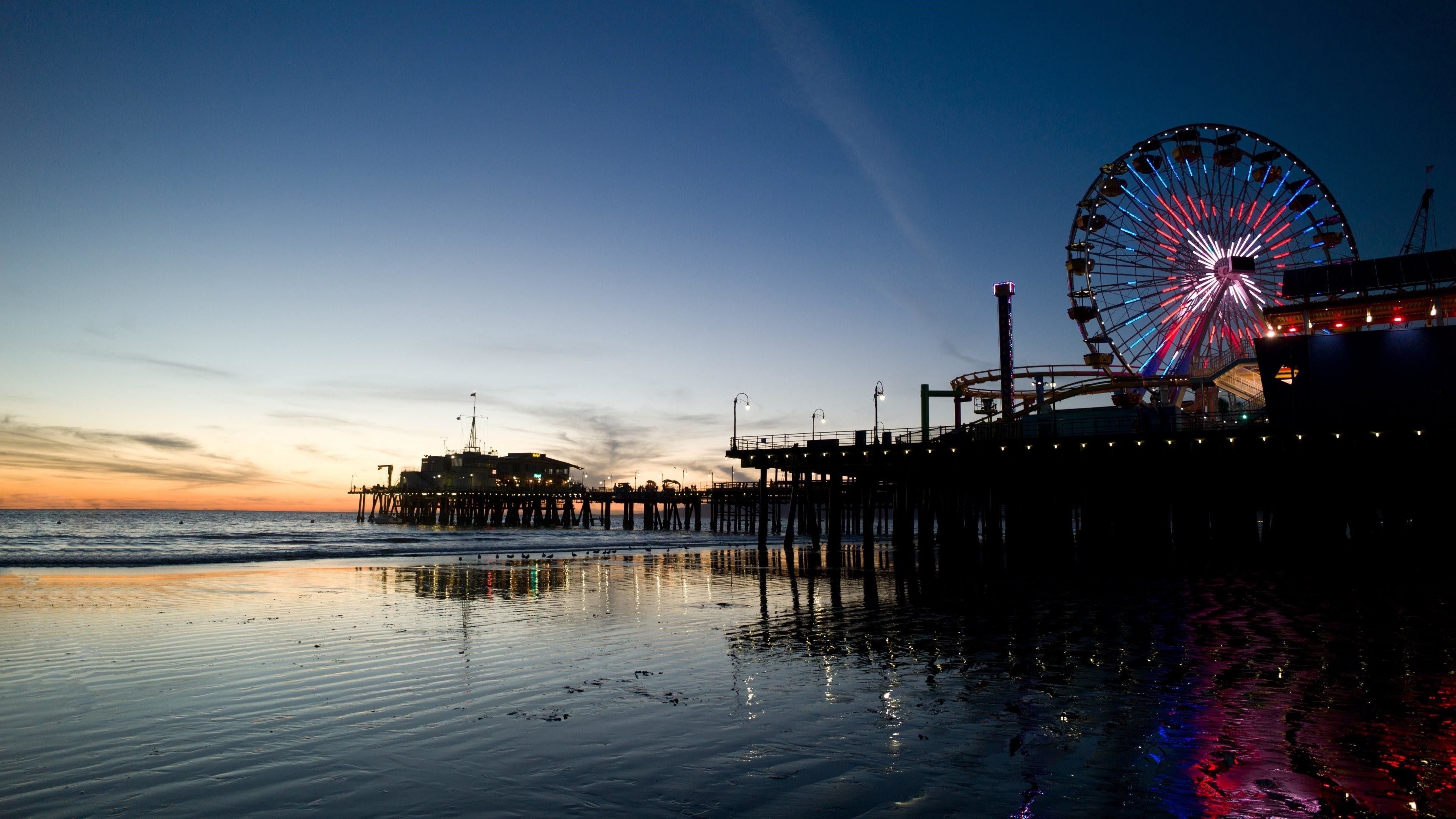 Fun Fair, Santa Monica, Los Angeles, Beachside fun, 3840x2160 4K Desktop