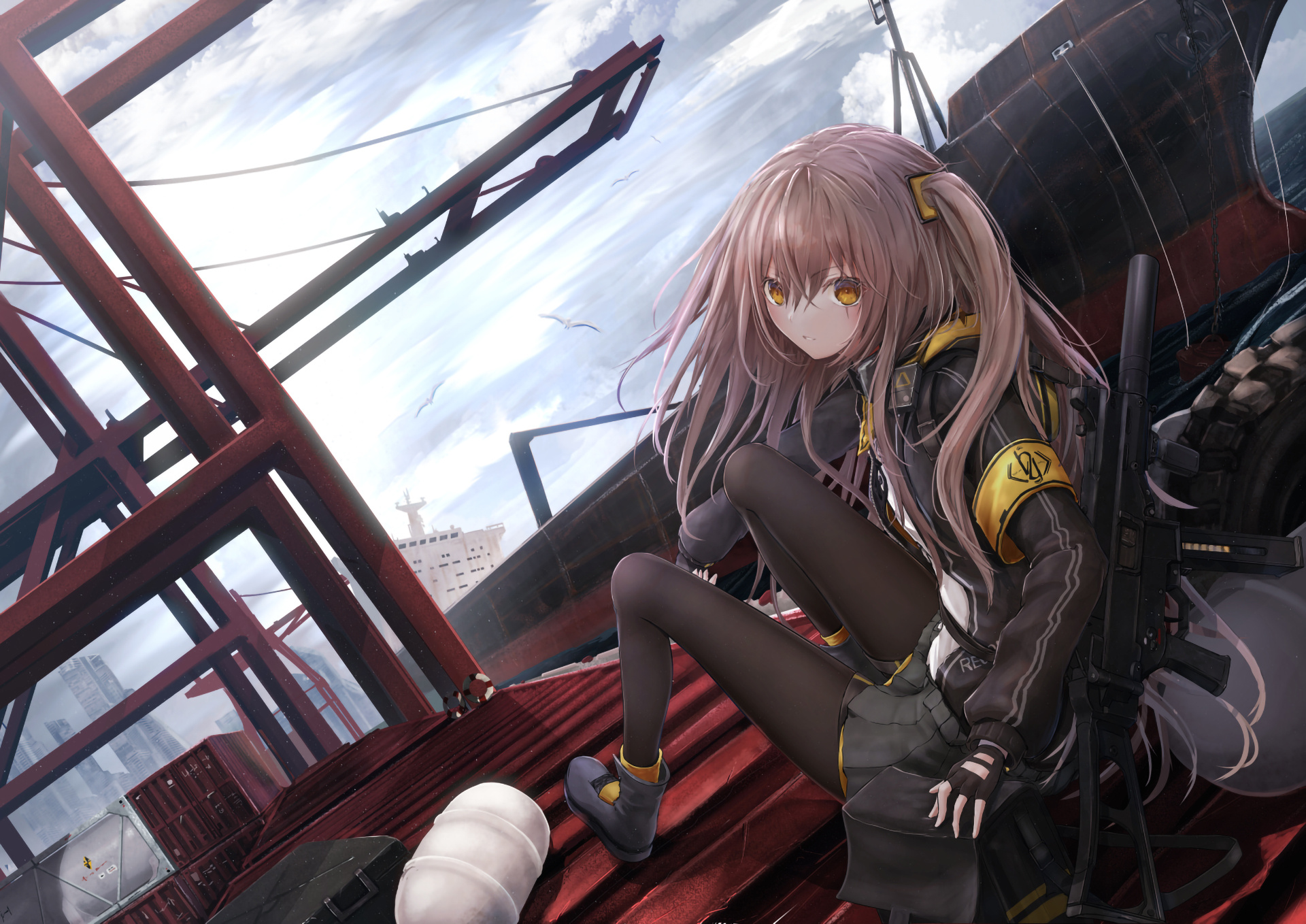 Girls' Frontline, UMP45 wallpapers, Anime background, Tactical shooting game, 1920x1360 HD Desktop