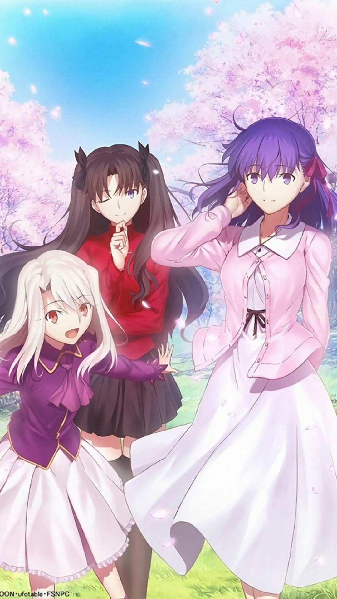 Rin, Sakura, and Illya, Fate/stay night: Heaven's Feel Wallpaper, 1080x1920 Full HD Phone