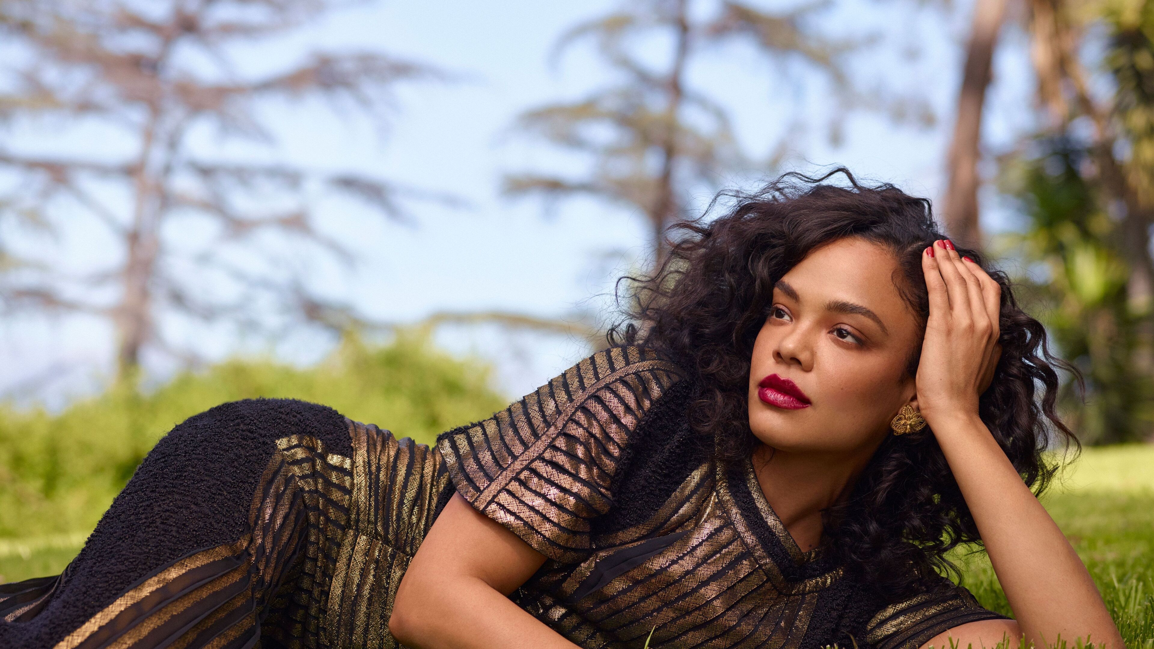 Tessa Thompson, marie claire, 4k wallpapers, images backgrounds, 3840x2160 4K Desktop