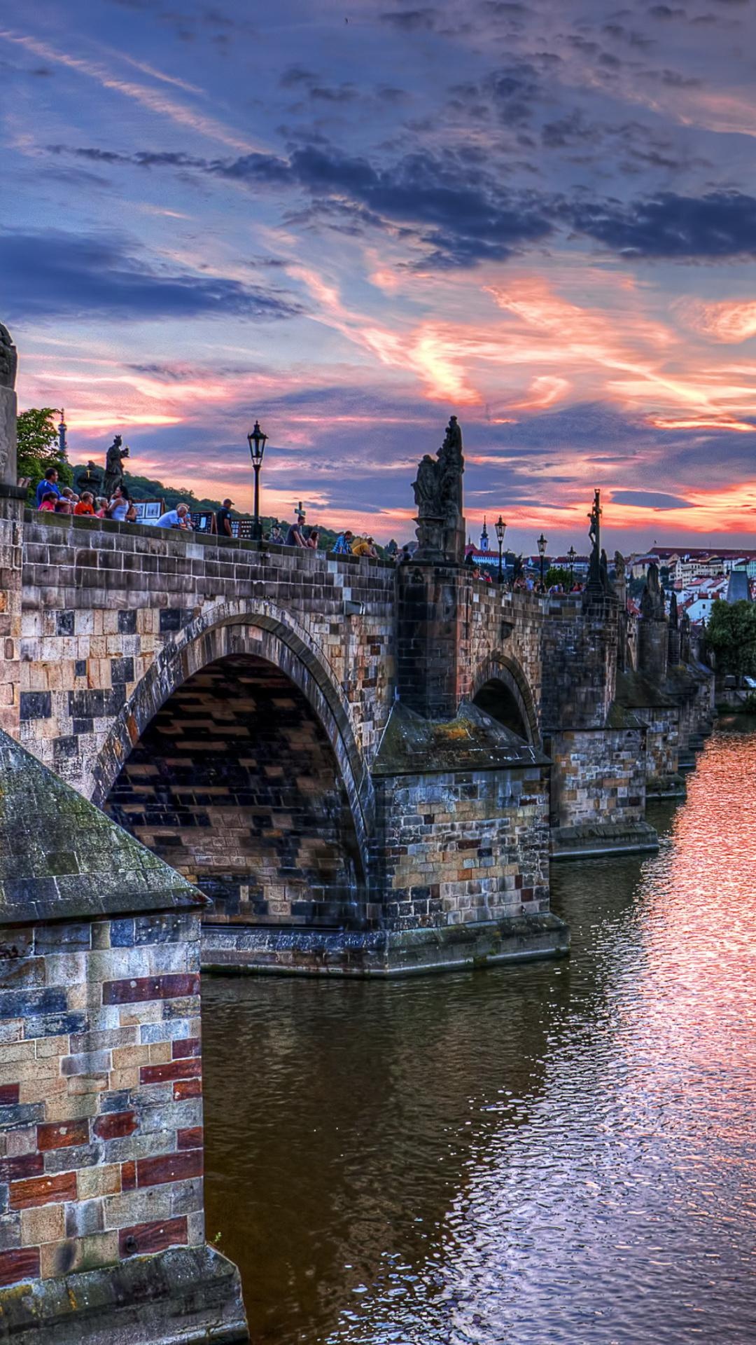 Charles Bridge's beauty, 60 stunning wallpapers, Czech Republic's gem, Captivating views, 1080x1920 Full HD Phone