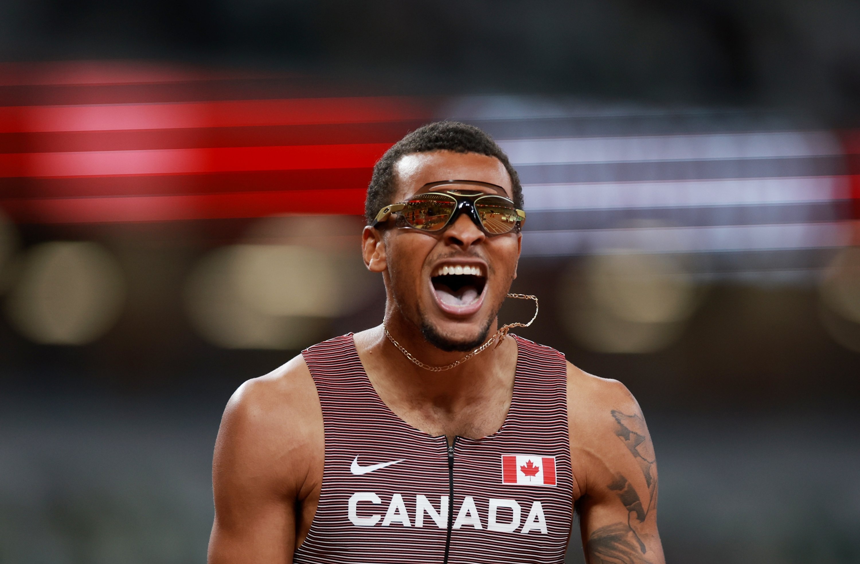 Andre De Grasse, Canada's de Grasse, Tokyo 2020 gold, Daily Sabah, 3000x1970 HD Desktop